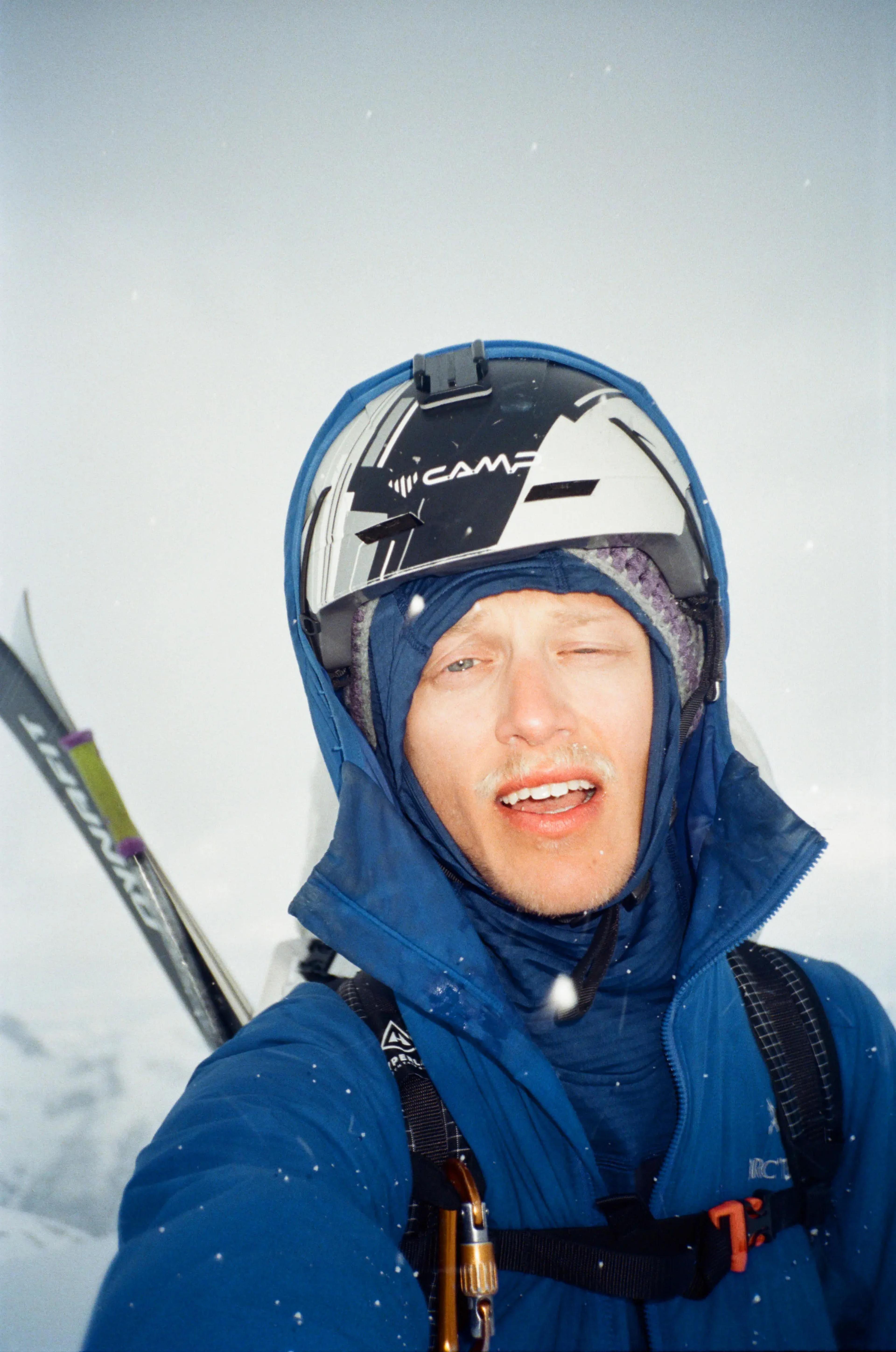 Nick Sramek skiing