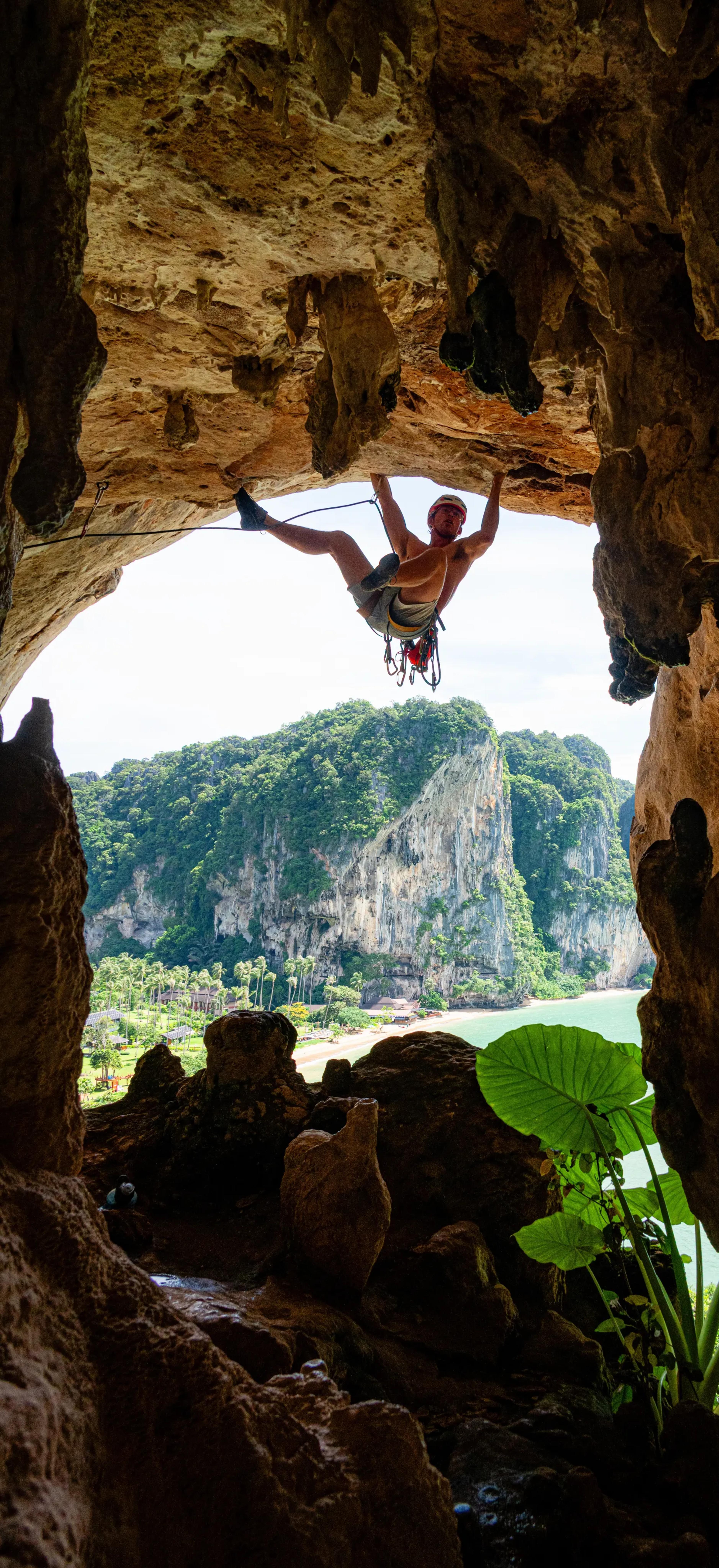 Seth Anderson climbing in Thailand