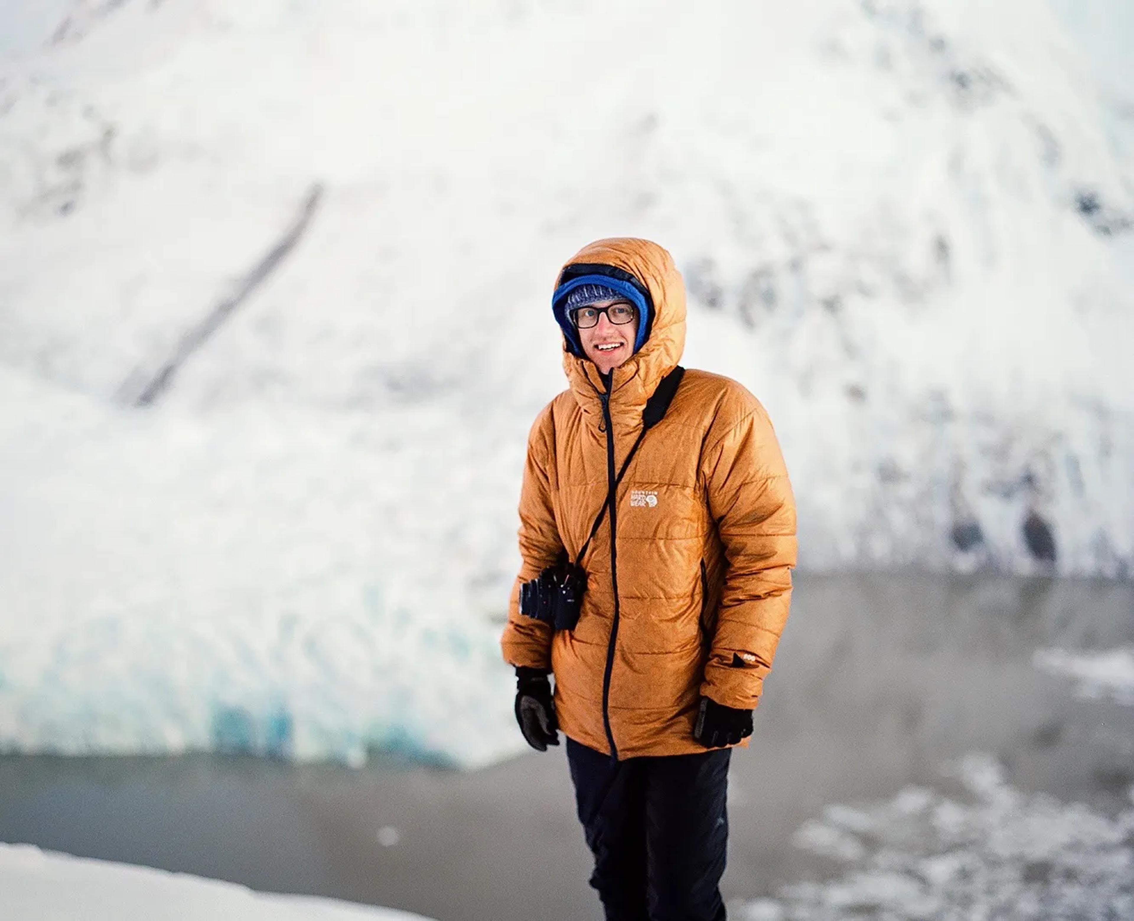 Nick Sramek being cold with his camera