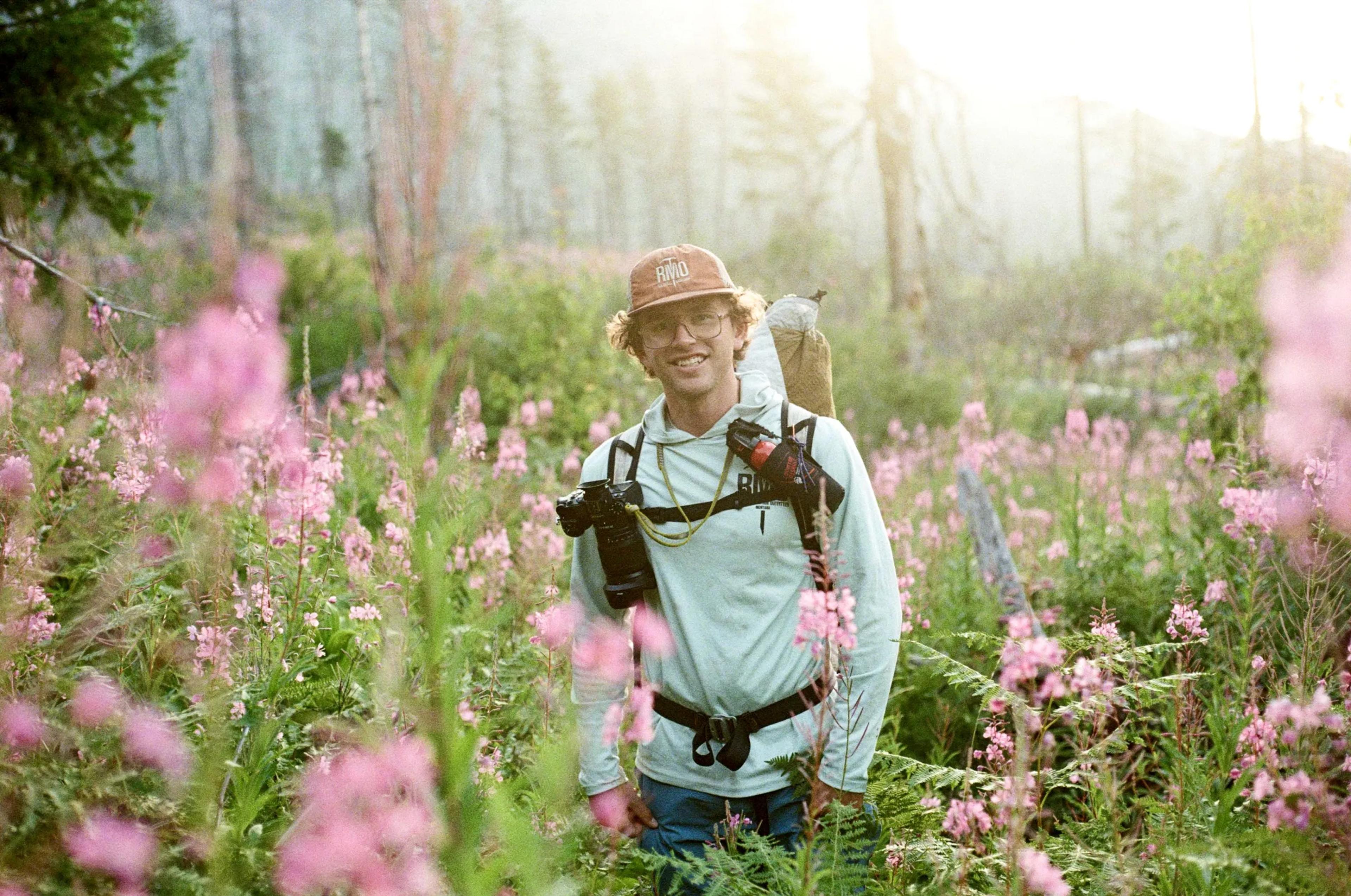 Seth Anderson in an alpine garden