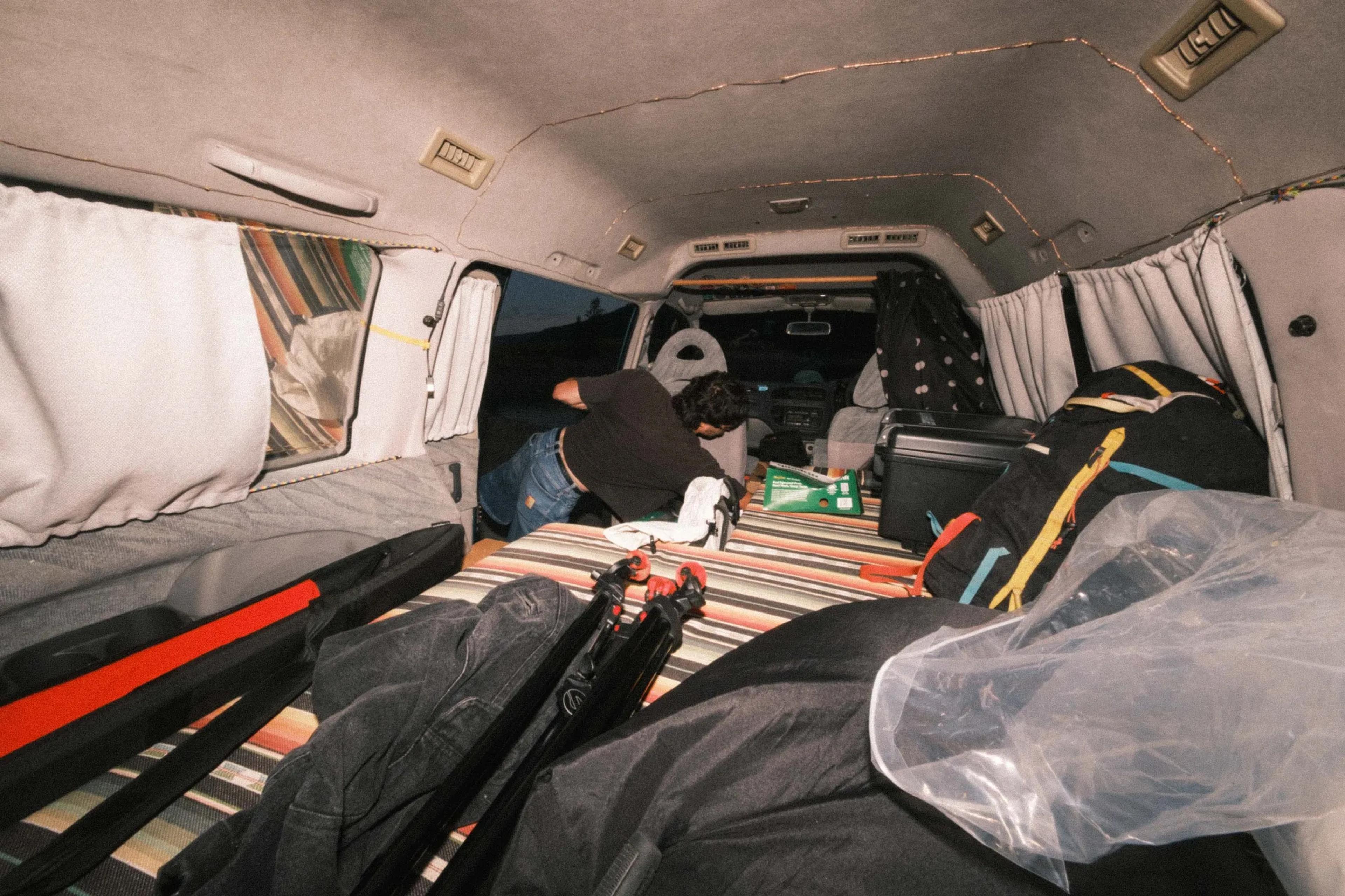 Picture inside the van