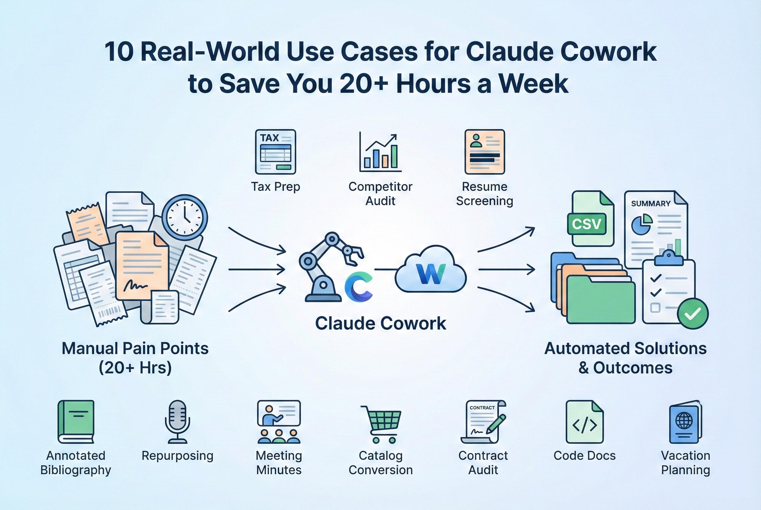 10 Real-World Use Cases for Claude Cowork to Save You 20+ Hours a Week
