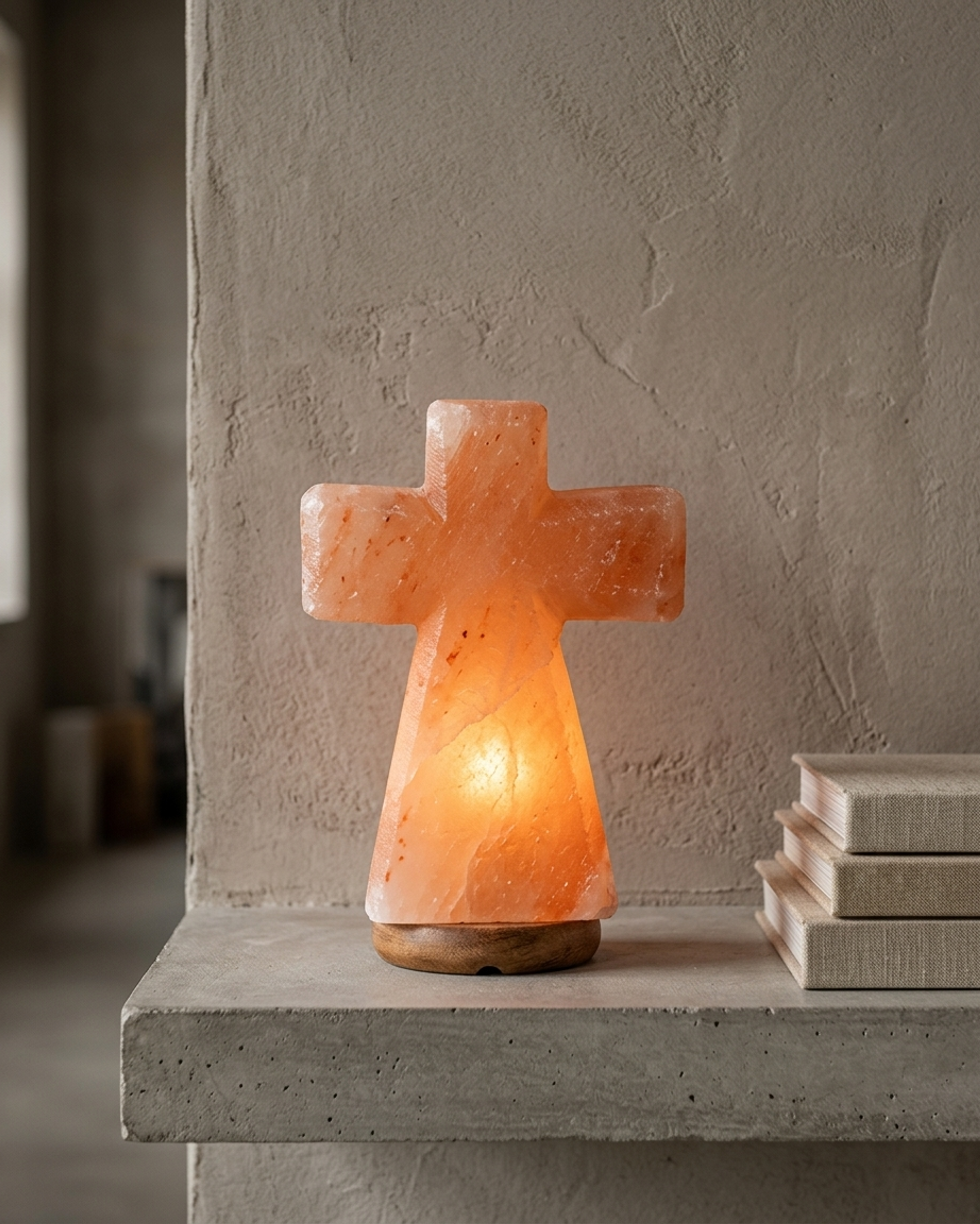 NS108 Himalayan Pink Salt Cross Lamp