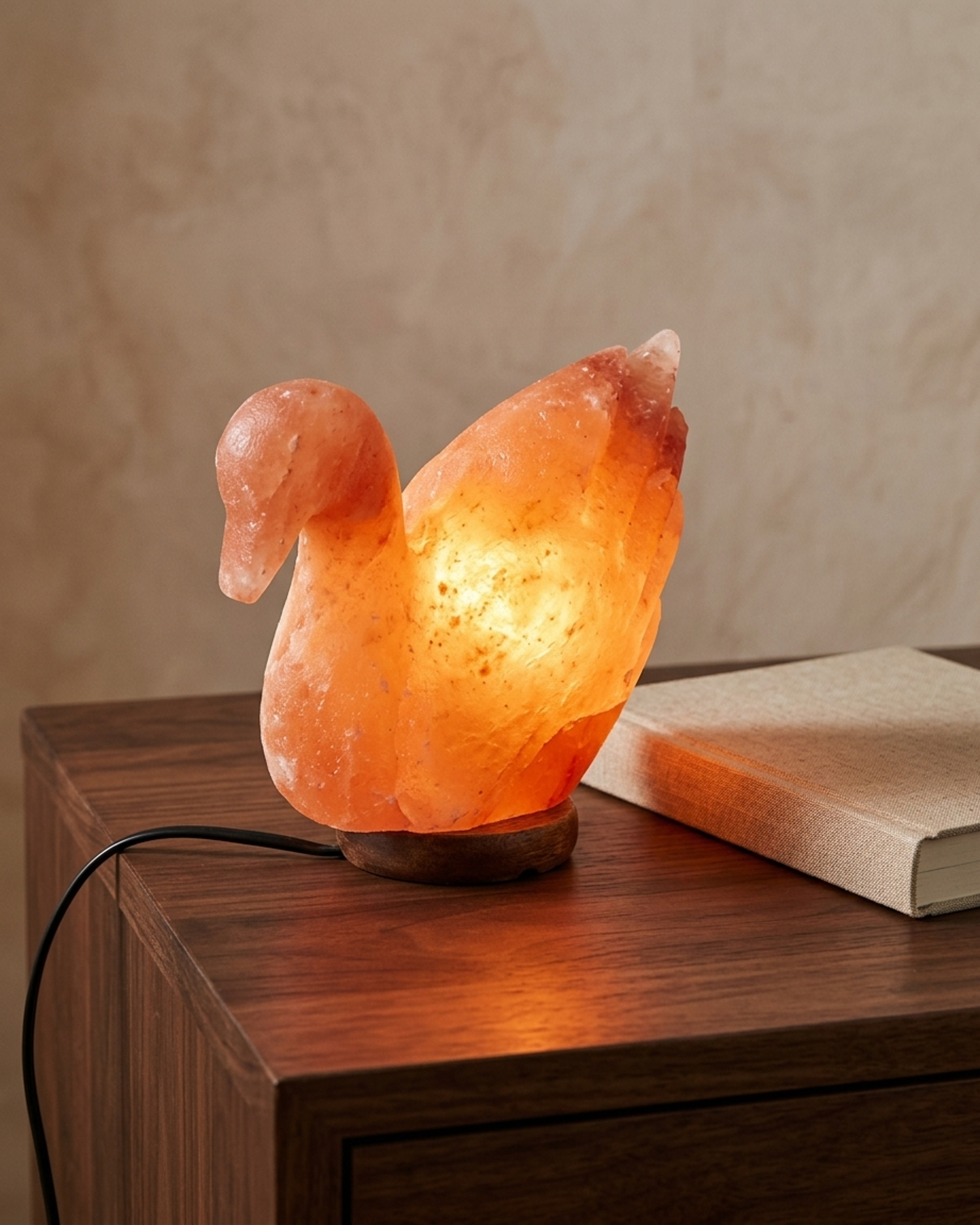 NS45 Himalayan Pink Salt Duck Lamp