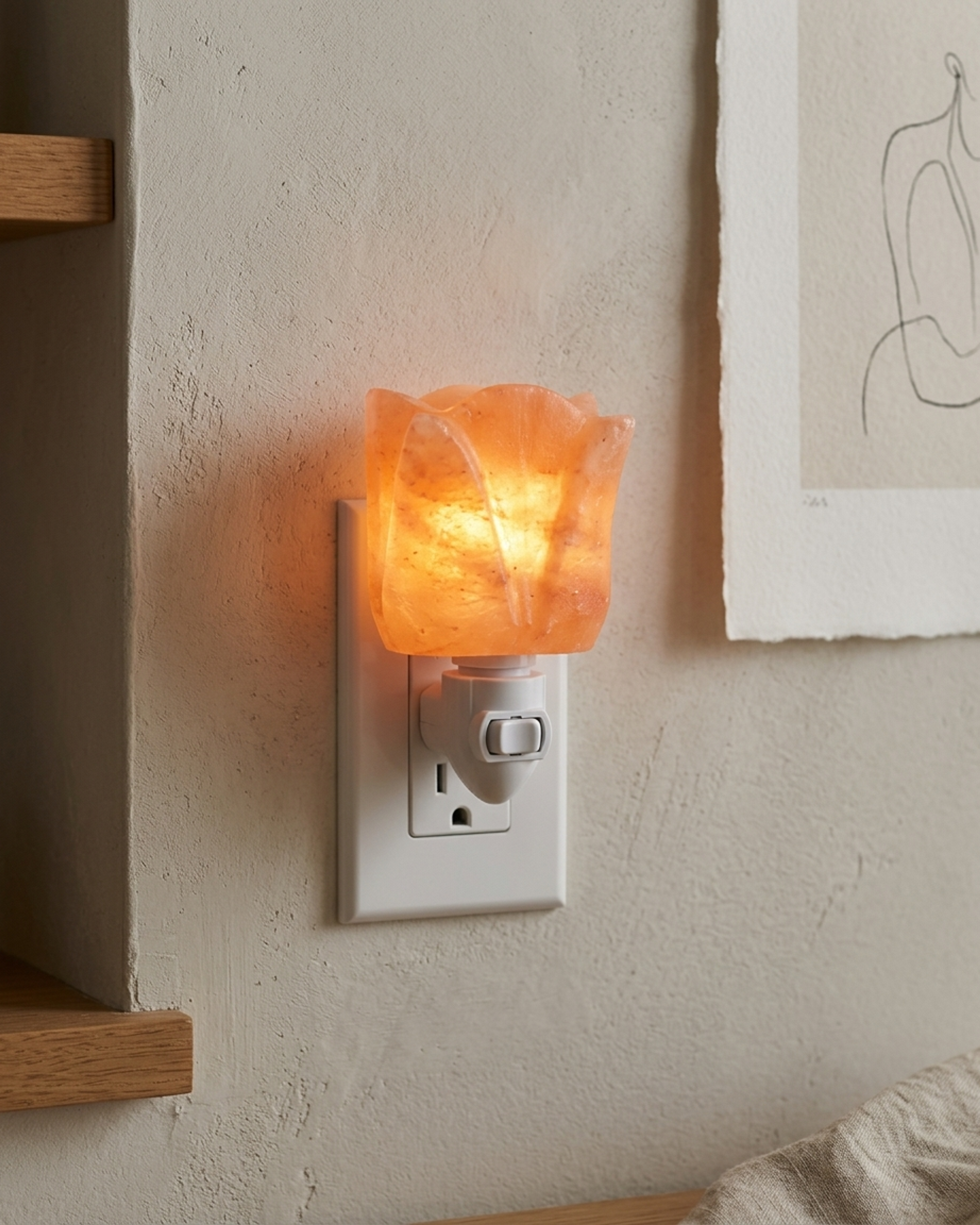 NS80 Himalayan Pink Salt Night Light Holders