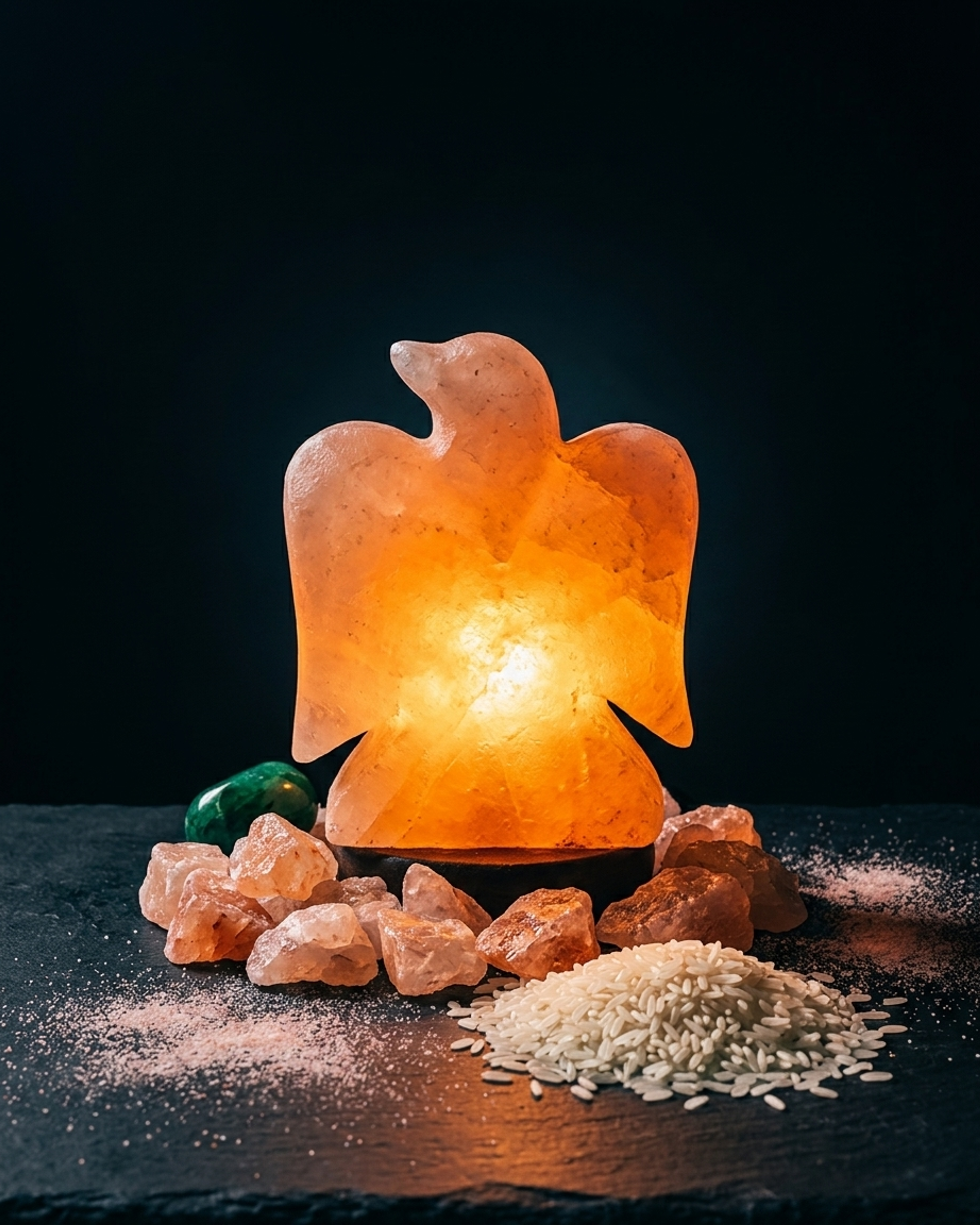 NS125 Himalayan Pink Salt Eagle Lamp