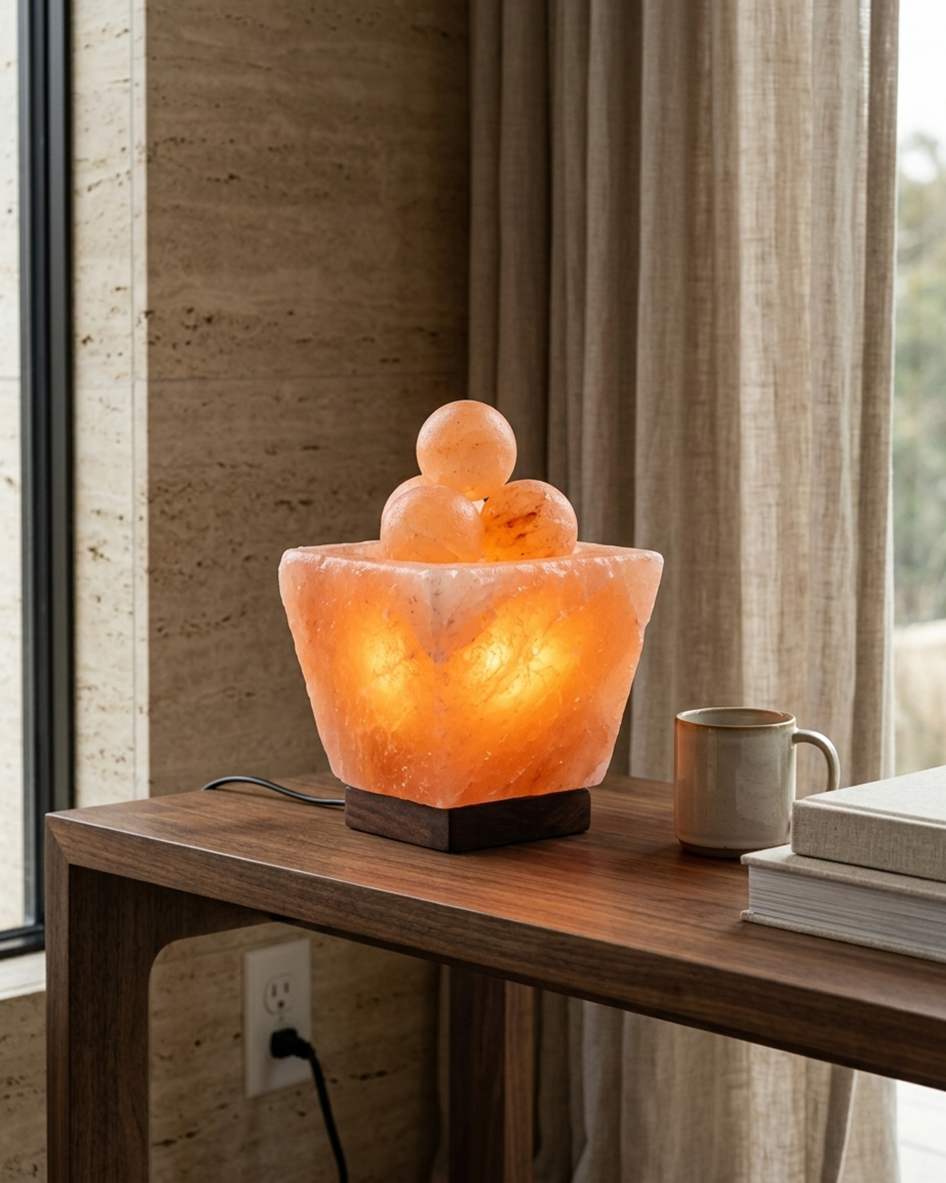 NS140 Himalayan Pink Salt Bowl Lamp