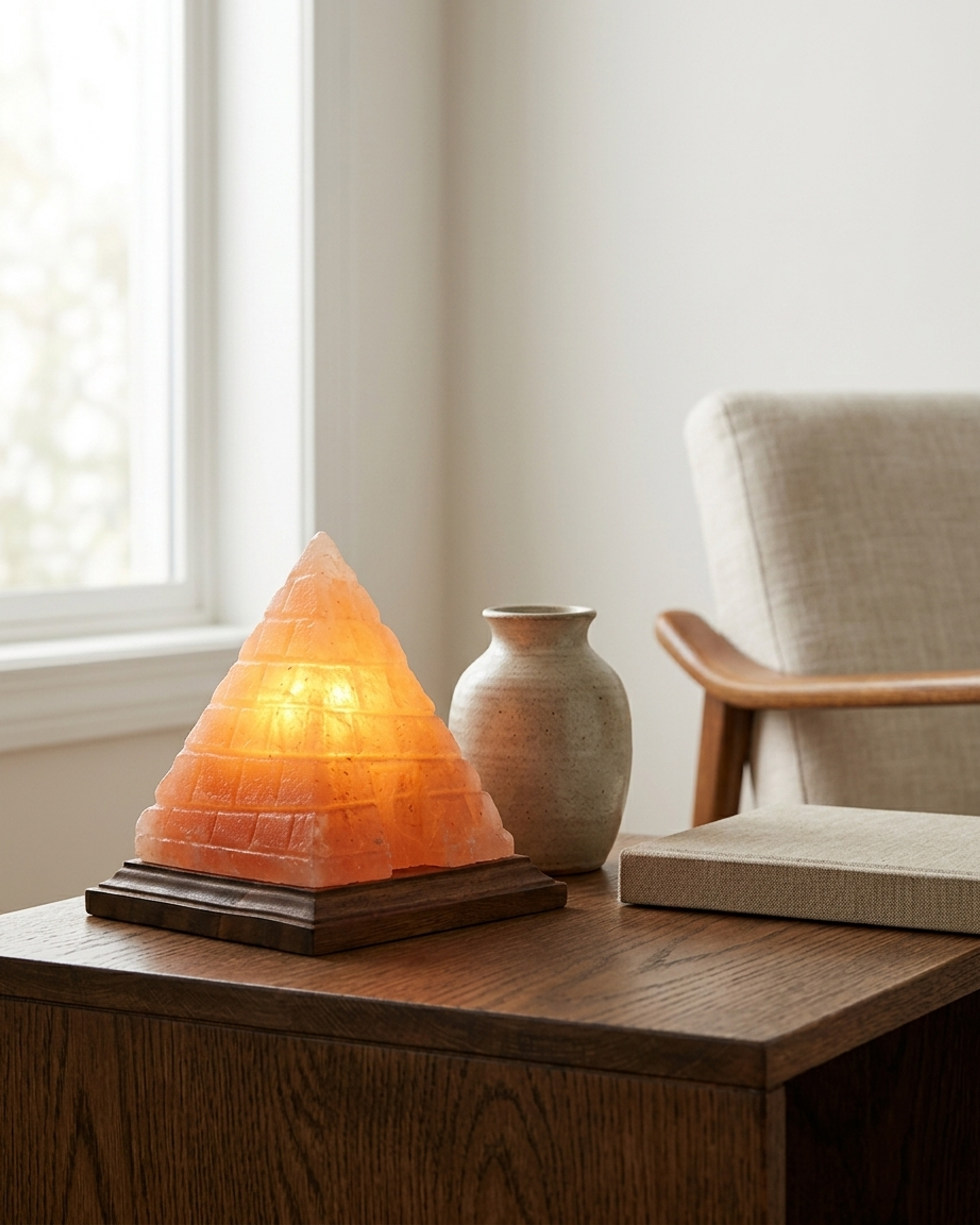 NS90 Himalayan Pink Salt Pyramid Lamp