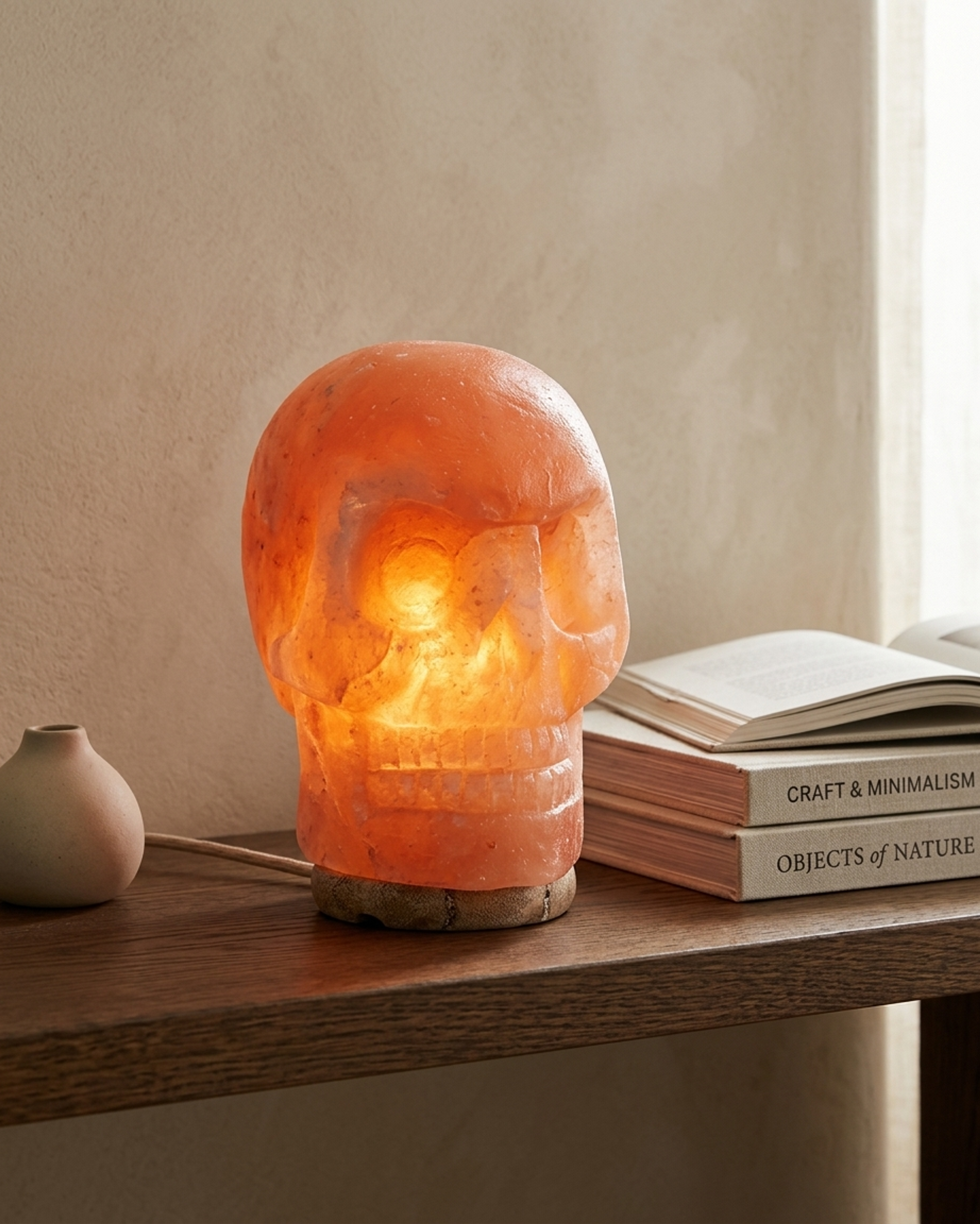 NS124 Himalayan Pink Salt Skull Lamp