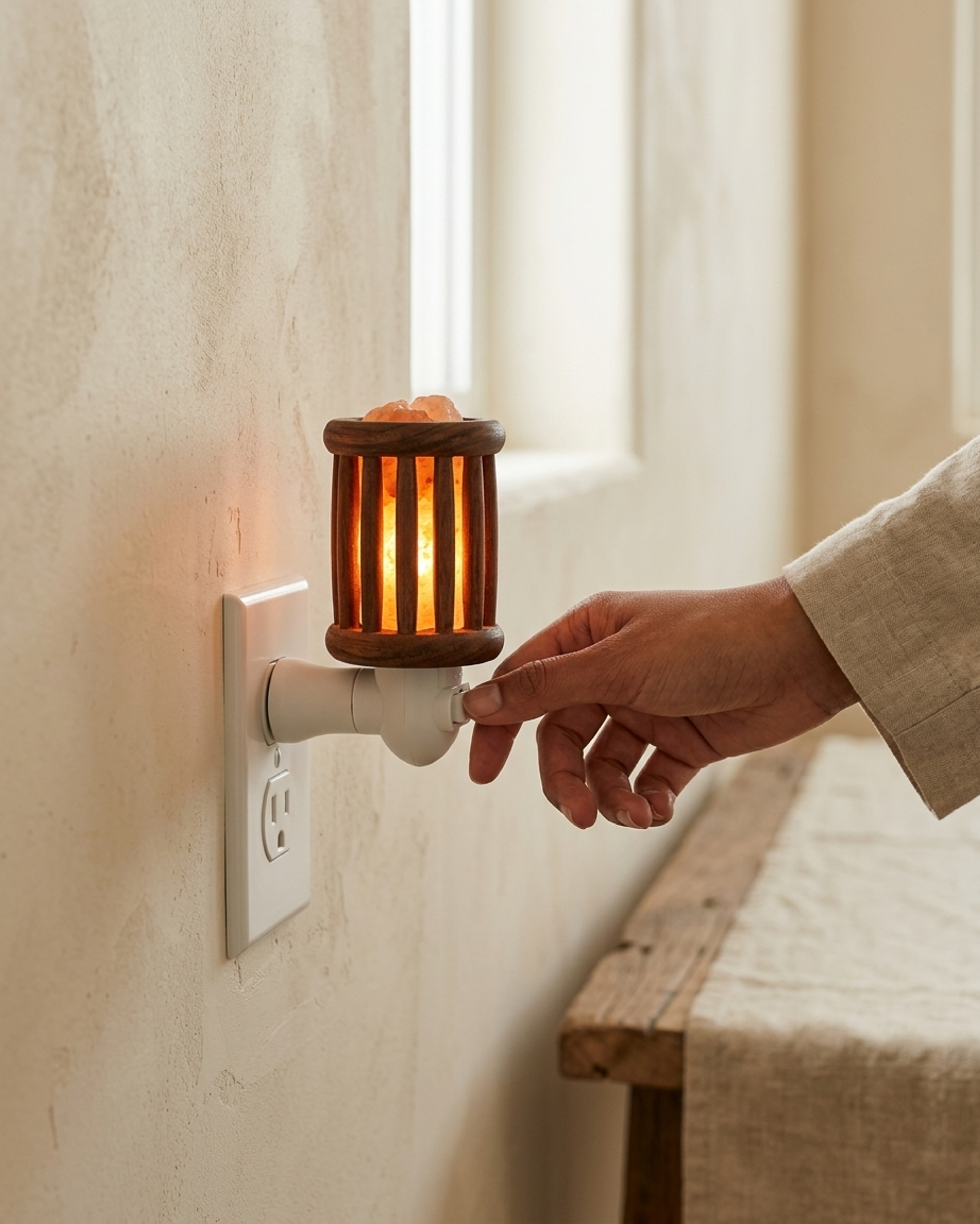 NS91 Himalayan Pink Salt Night Light Holders