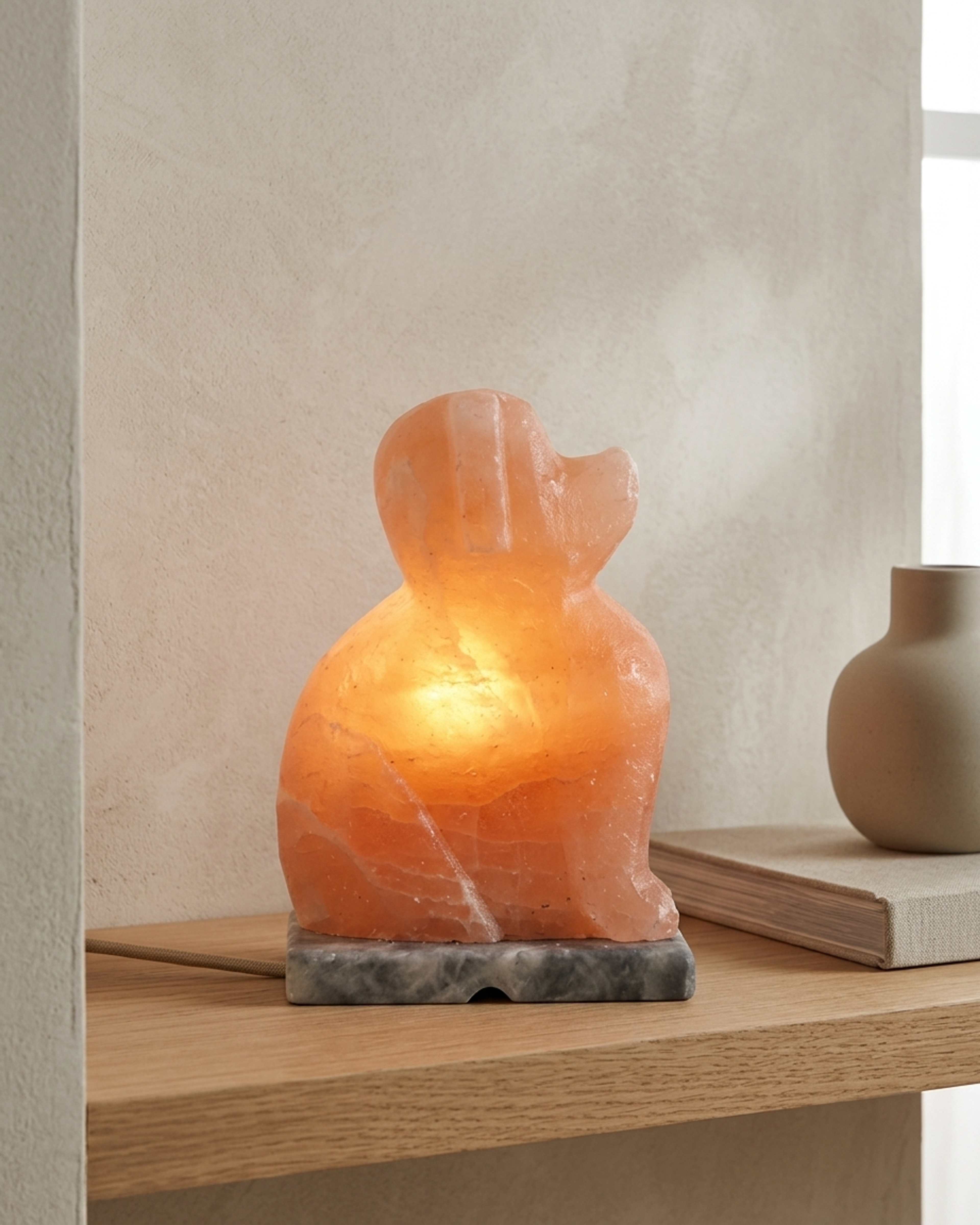 NS93 Himalayan Pink Salt Dog Lamp