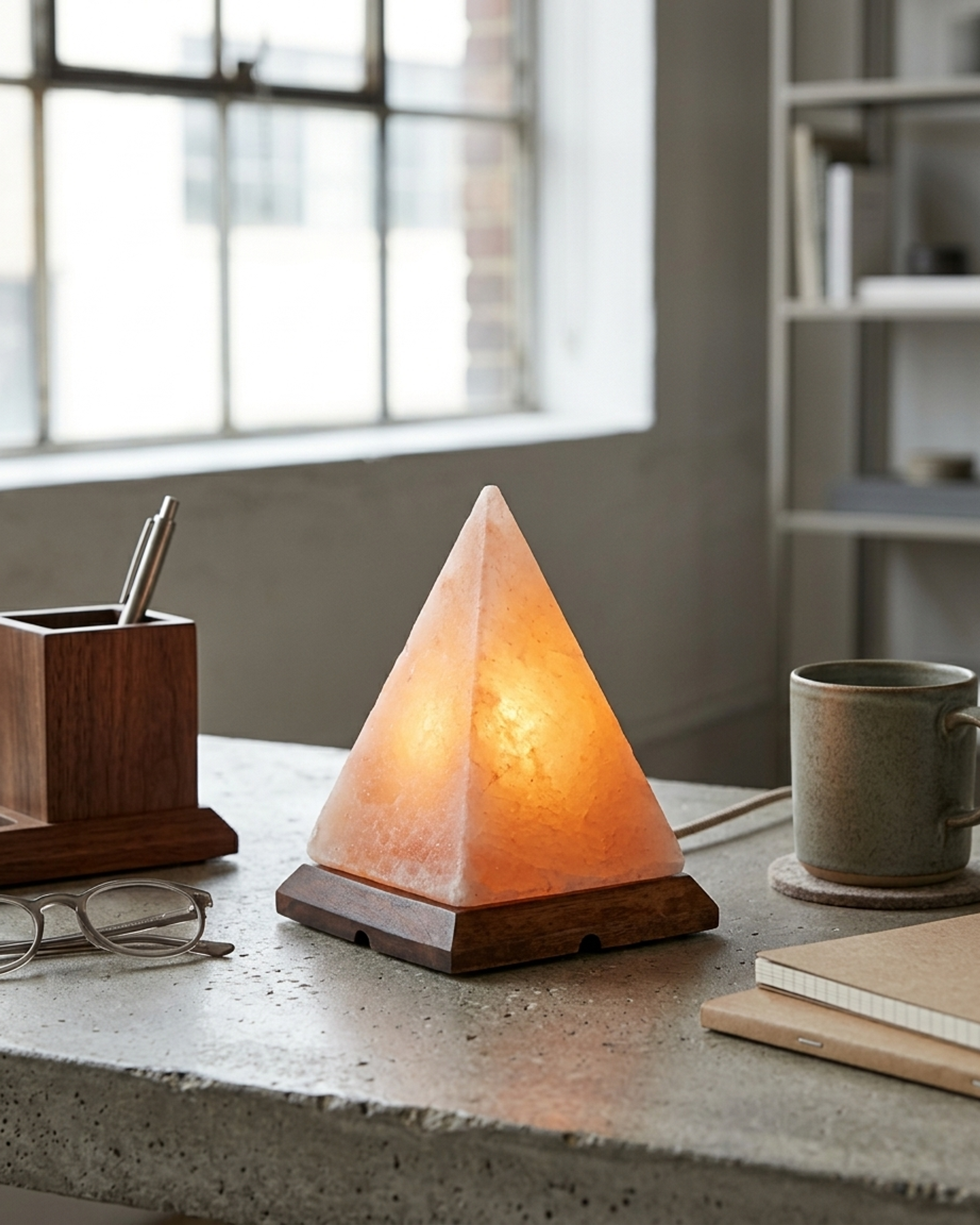 NS33 Himalayan Pink Salt Pyramid Lamp