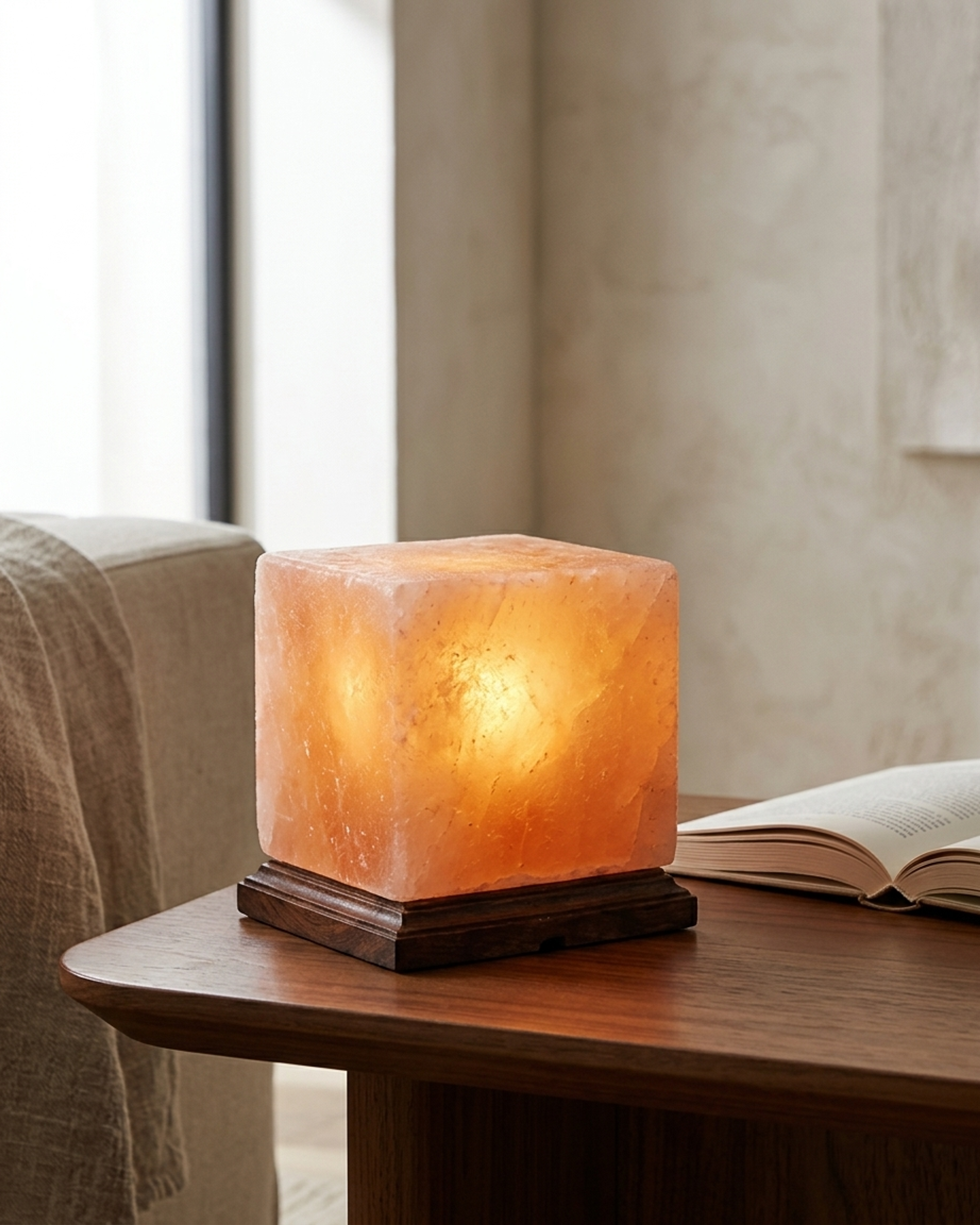 NS132 Himalayan Pink Salt Cube Lamp