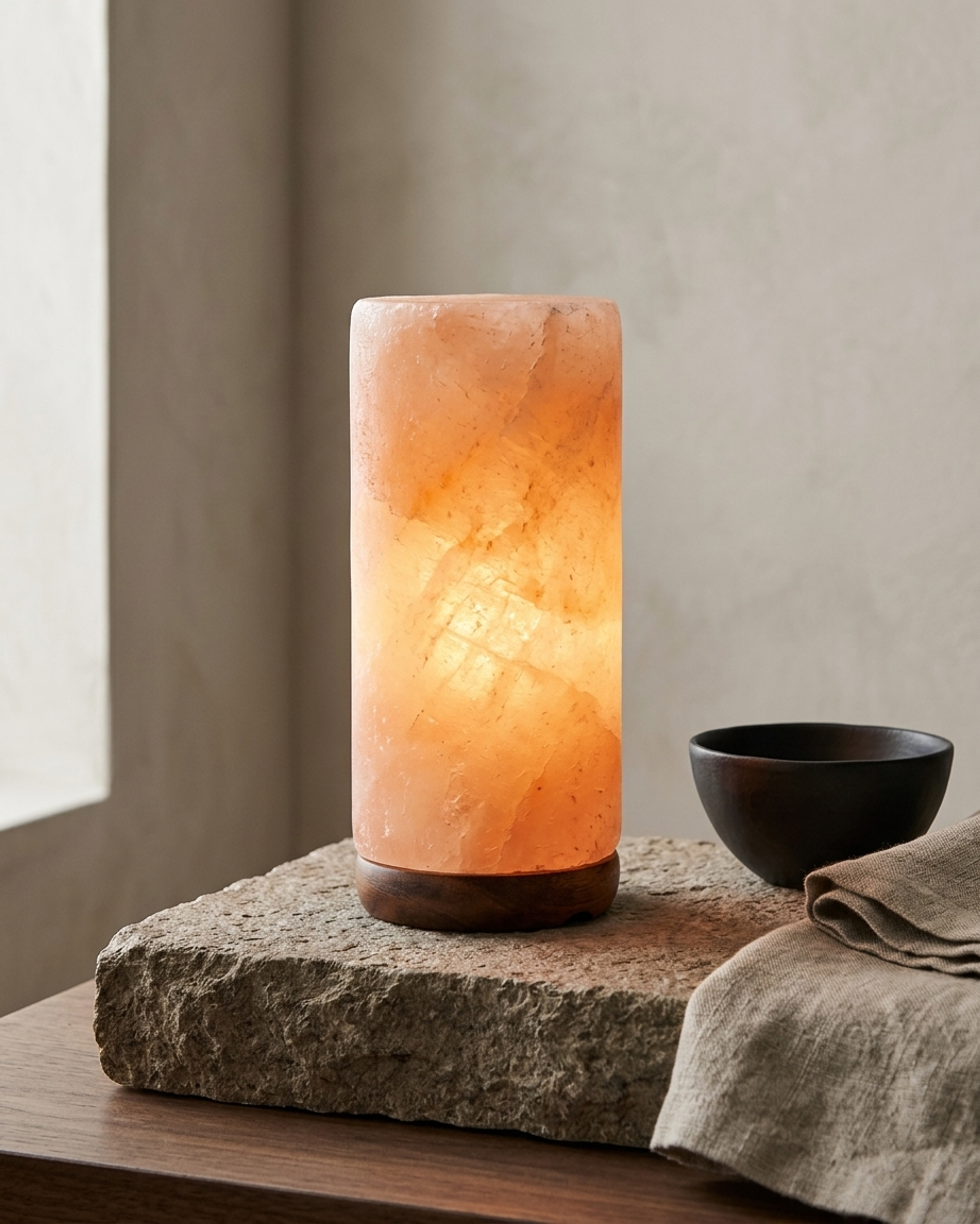 NS134 Himalayan Pink Salt Cylinder Lamp