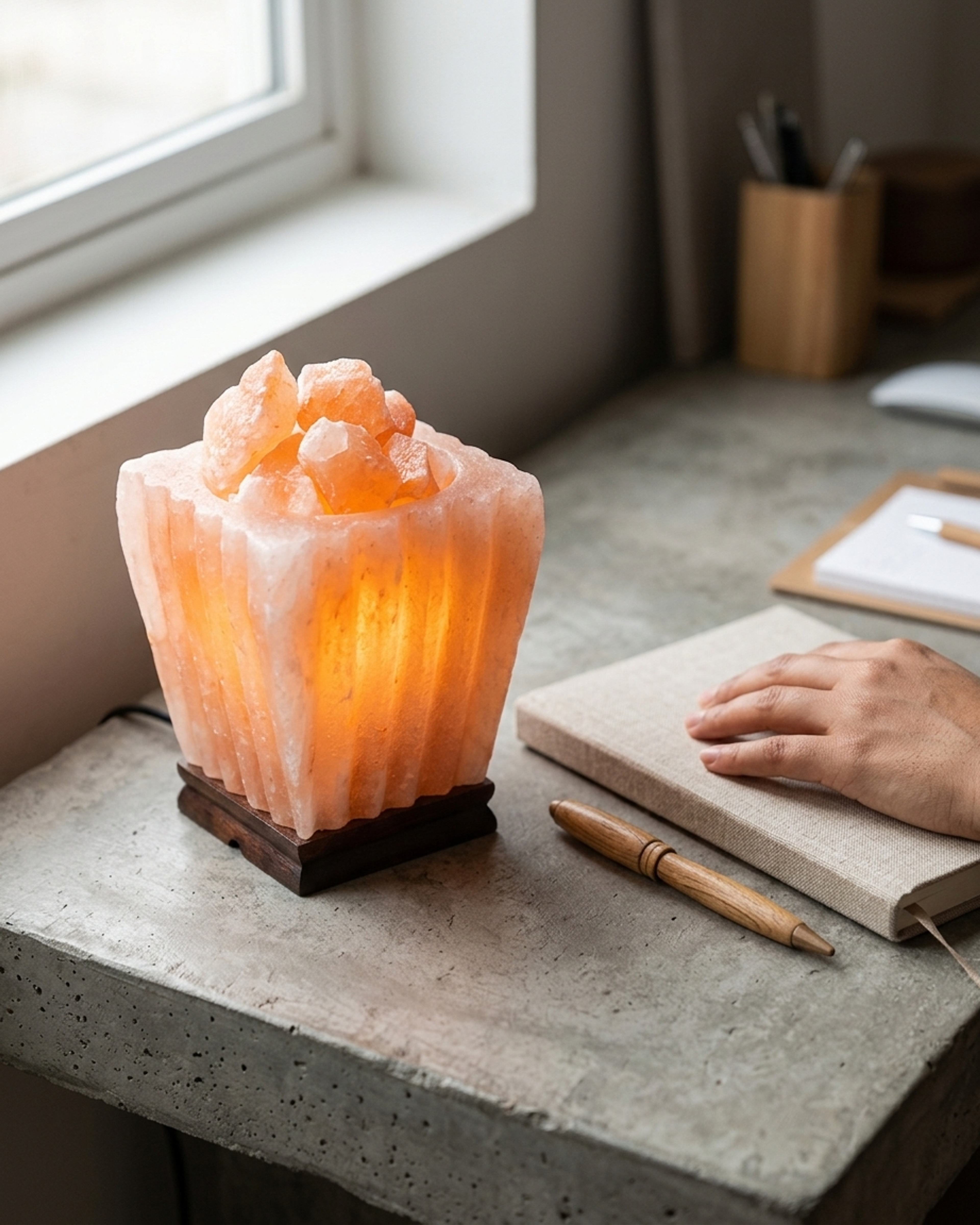 NS35 Himalayan Pink Salt Bowl Lamp