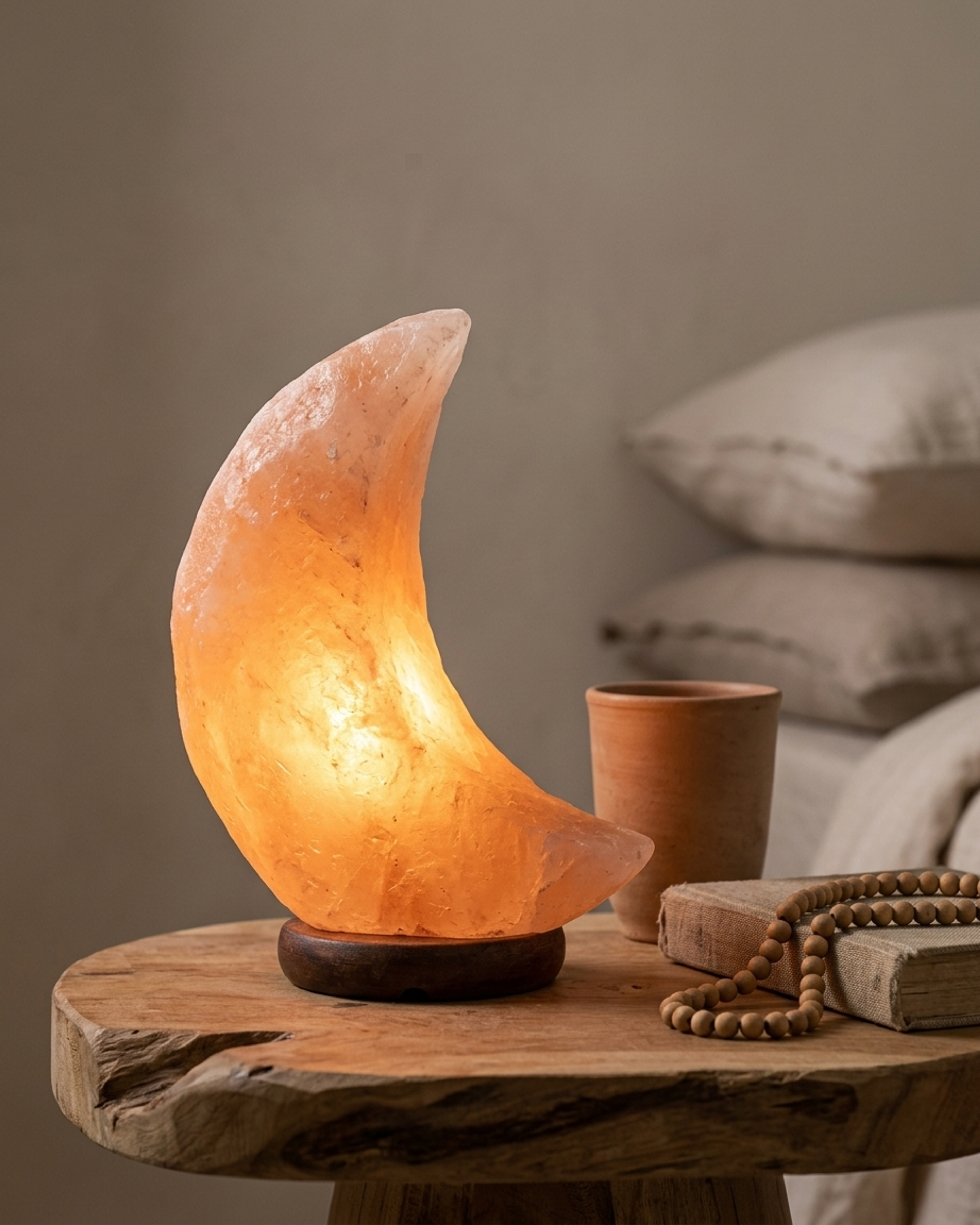 NS136 Himalayan Pink Salt Moon Lamp
