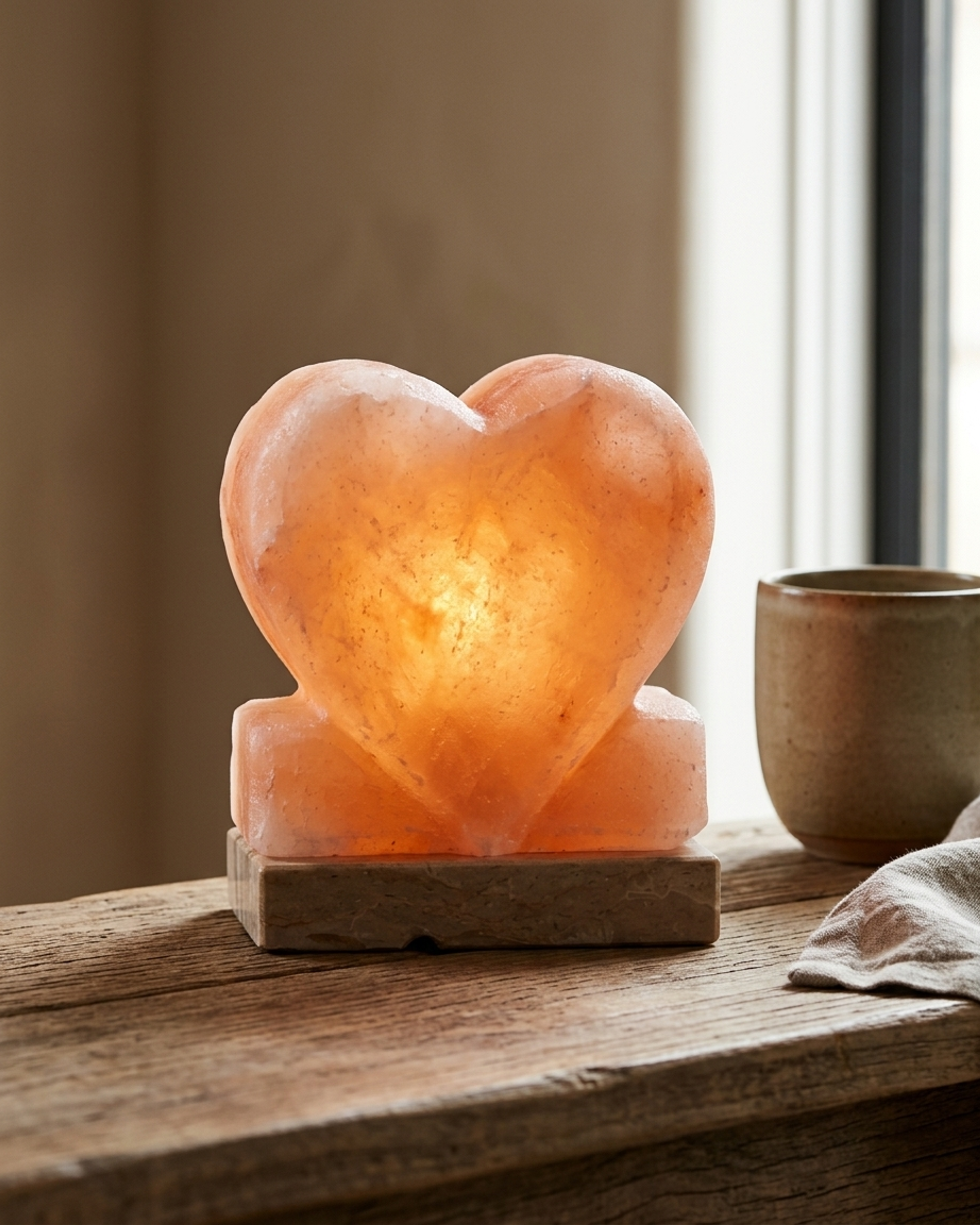 NS99 Himalayan Pink Salt Heart Lamp