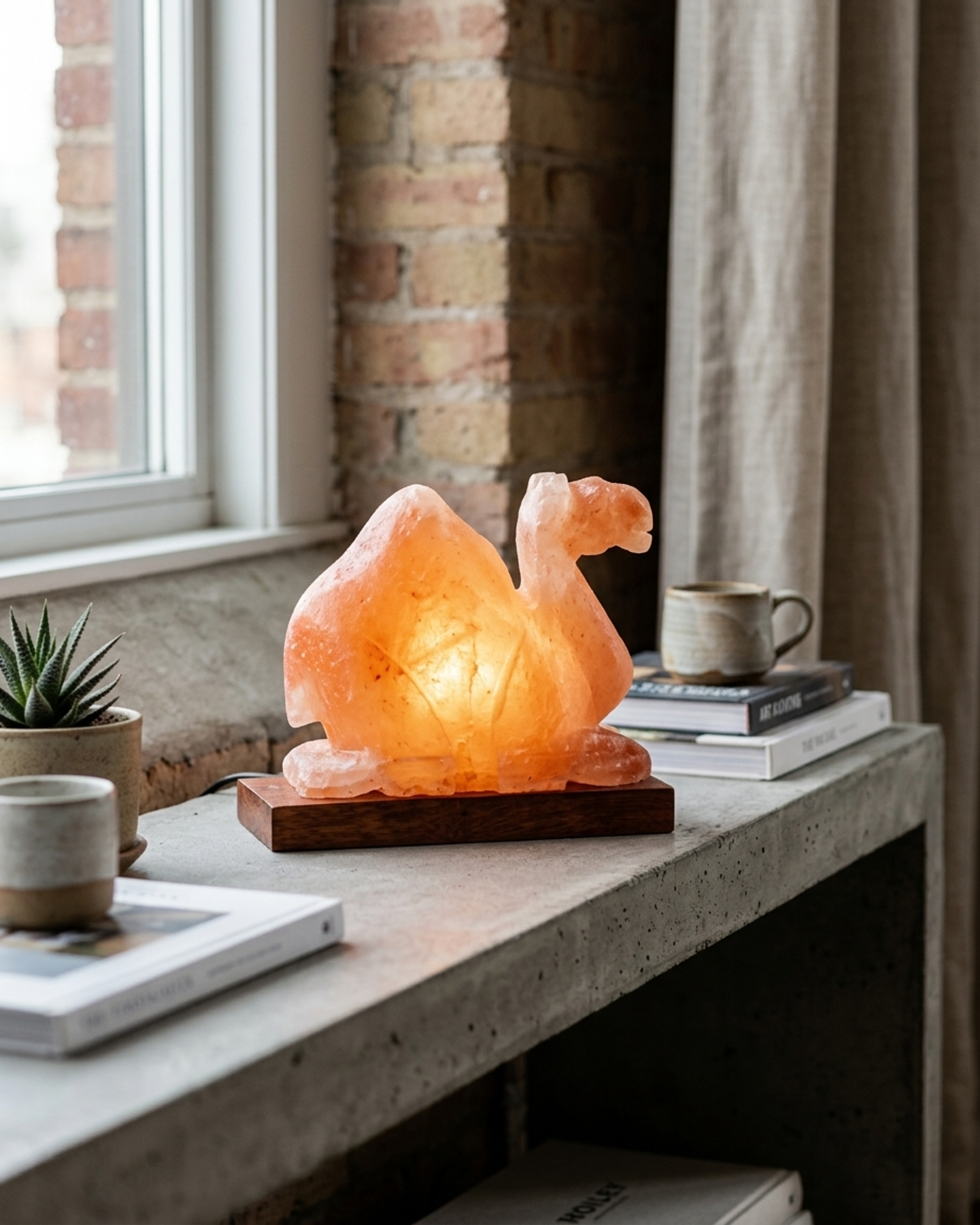 NS36 Himalayan Pink Salt Camel Lamp