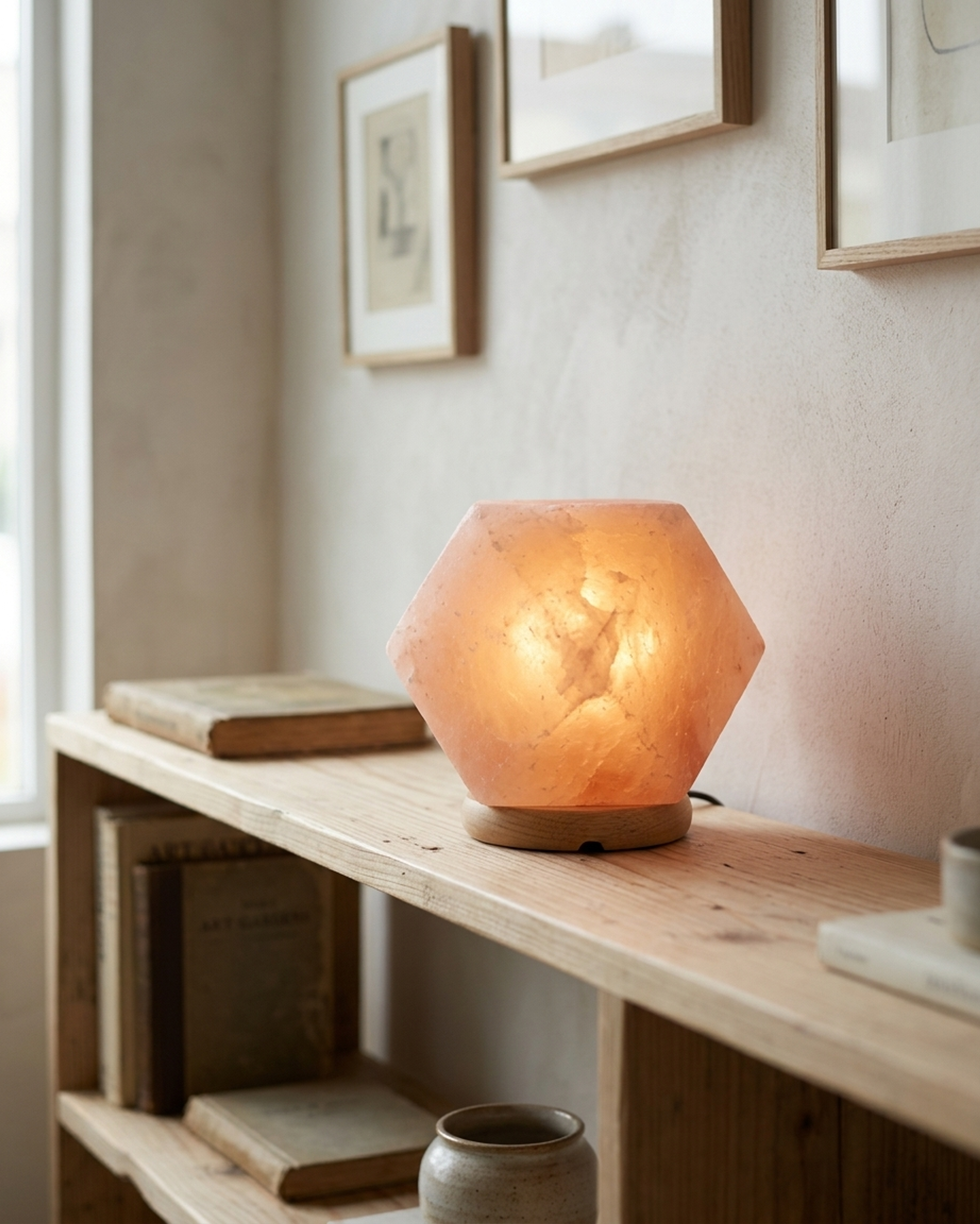 NS105 Himalayan Pink Salt Diamond Lamp