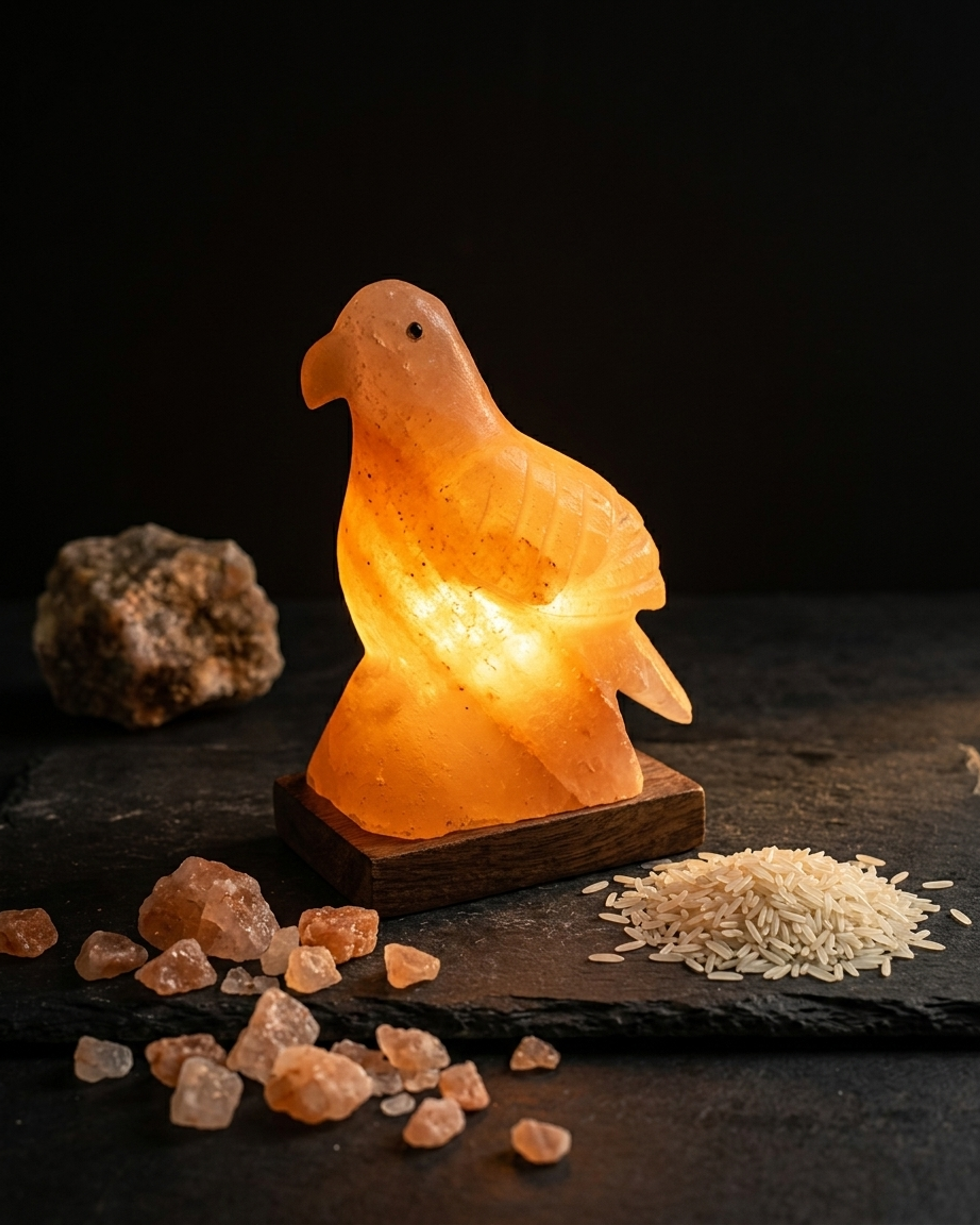 NS98 Himalayan Pink Salt Sparrow Lamp