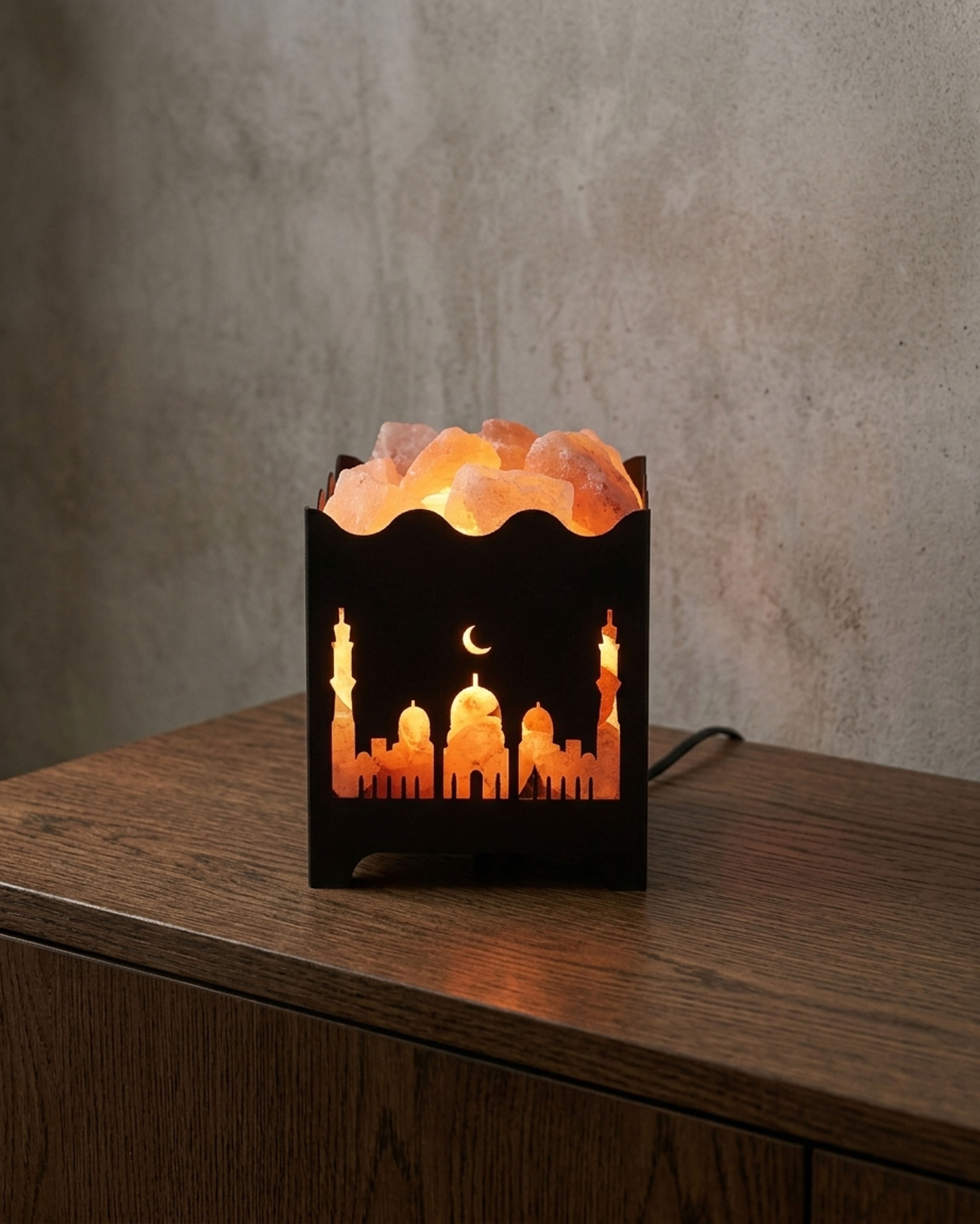 NS30 Himalayan Pink Salt Laser Basket Lamp