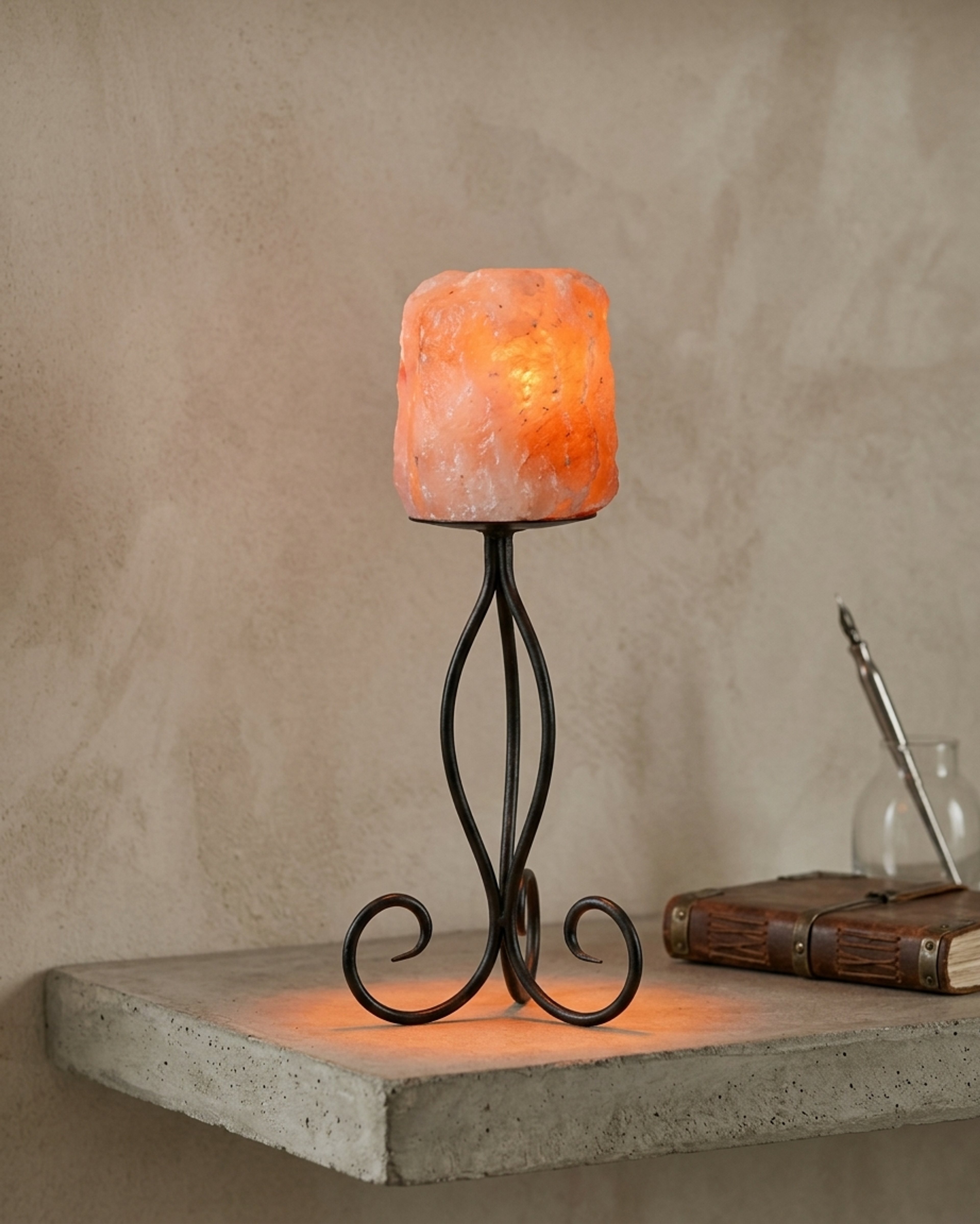 NS56 Himalayan Pink Salt Tea Light Natural Candle Holders