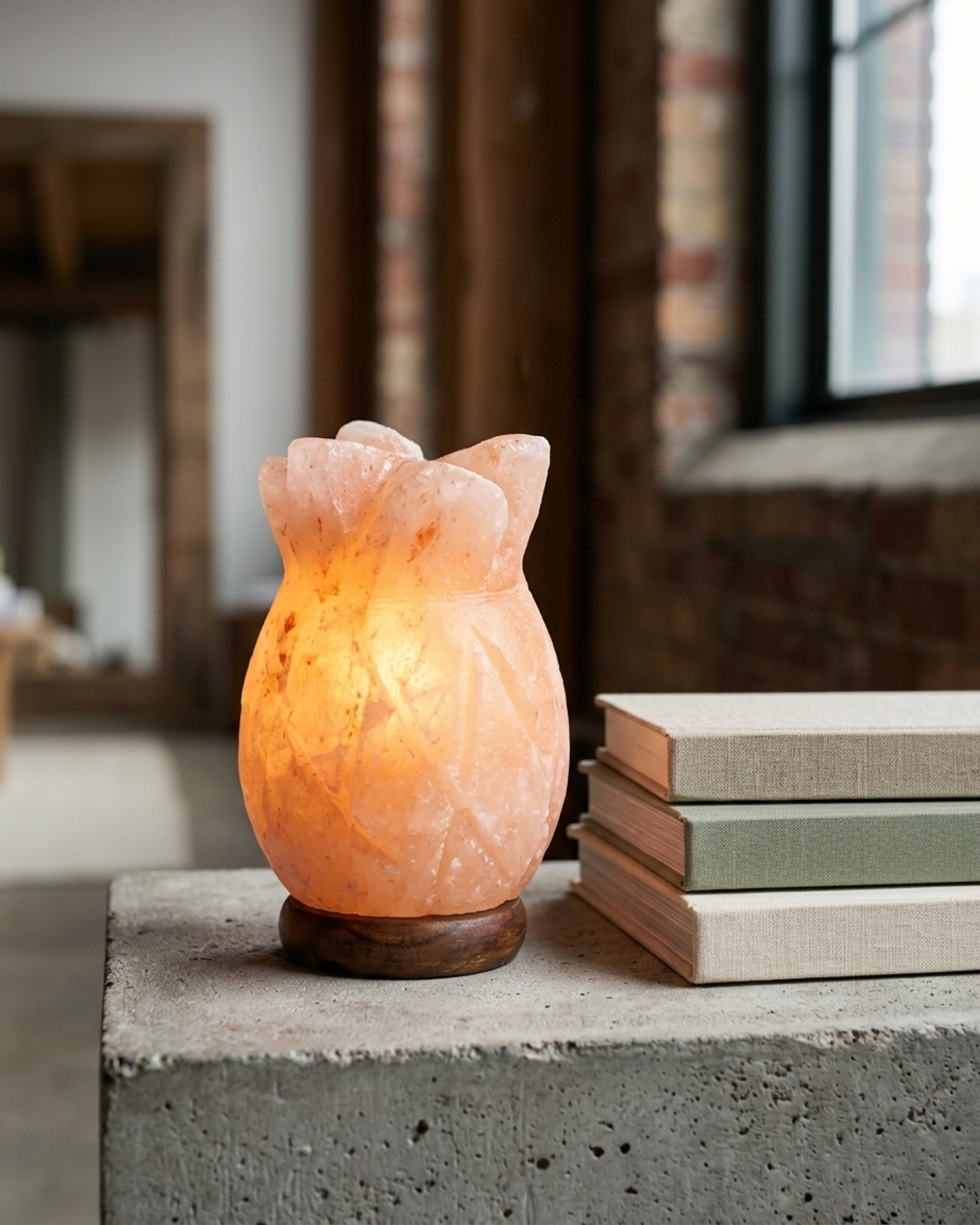 NS112 Himalayan Pink Salt Pineapple Lamp