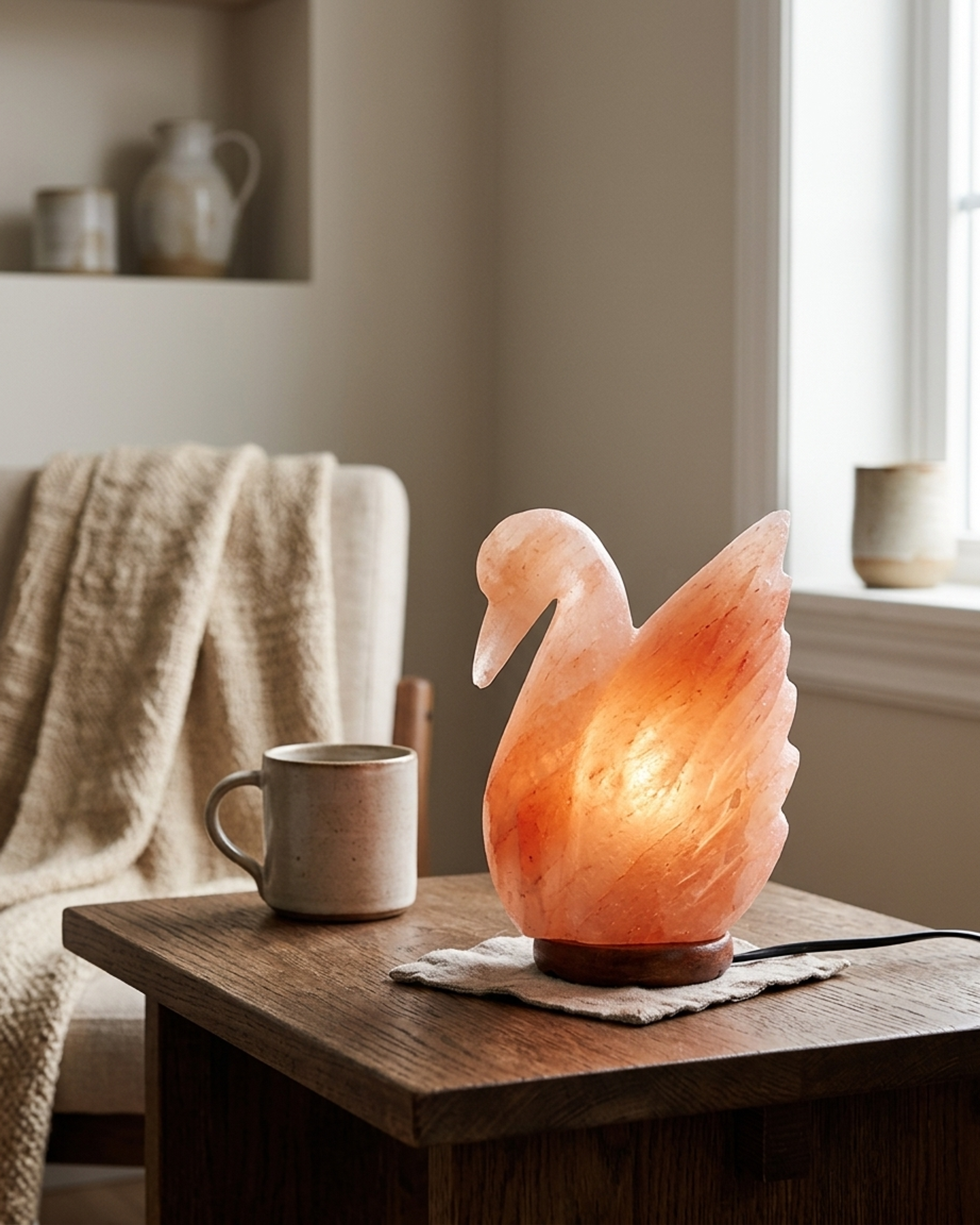 NS77 Himalayan Pink Salt Duck Lamp