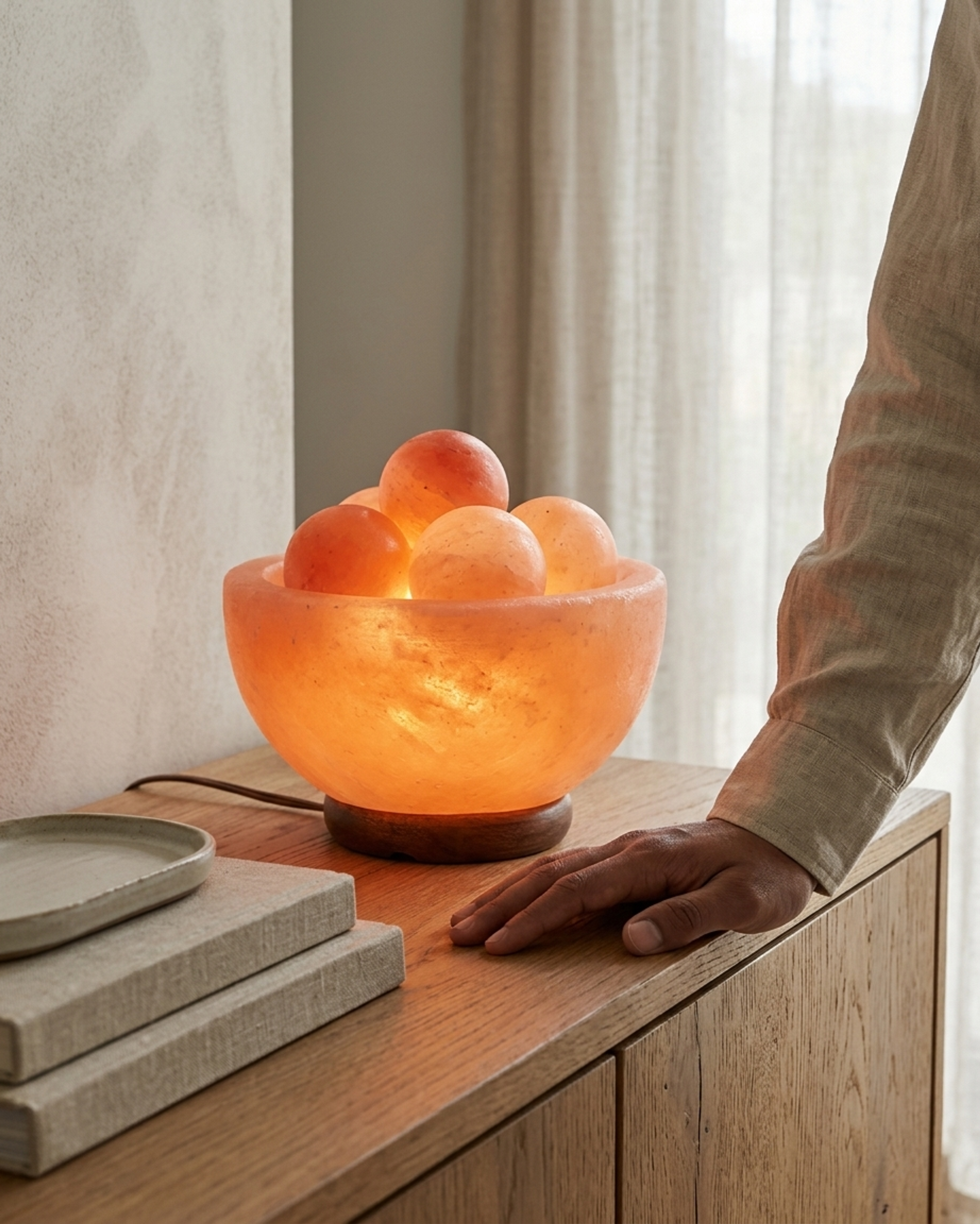 NS78 Himalayan Pink Salt Bowl Lamp