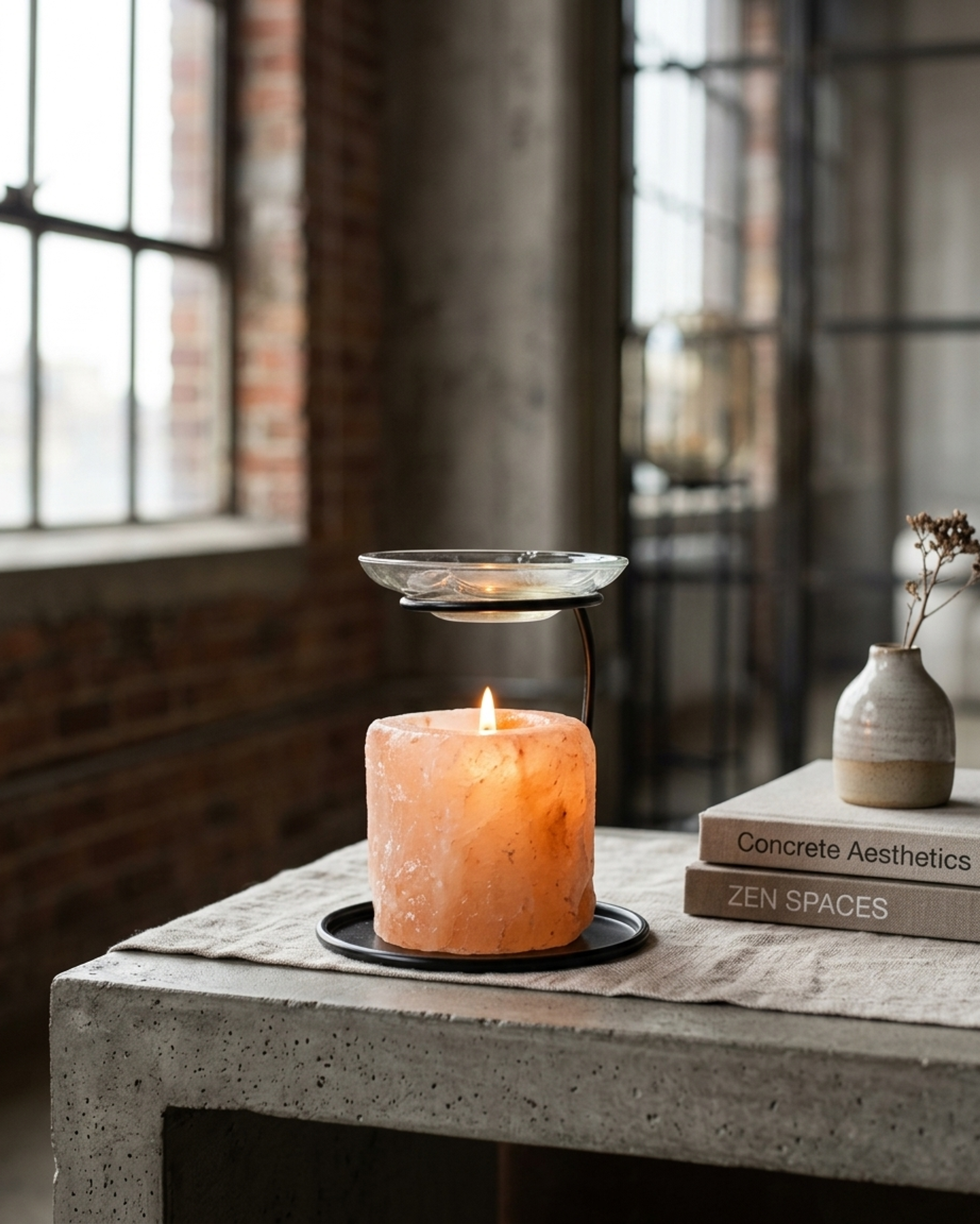 NS58 Himalayan Pink Salt Tea Light Essential Oil Candle Holders