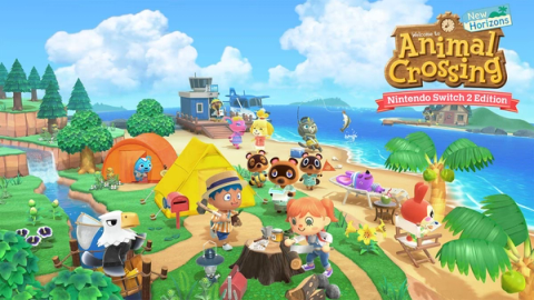 Animal Crossing: New Horizons player customizing their cozy island, with cartoon animal villagers in the background.