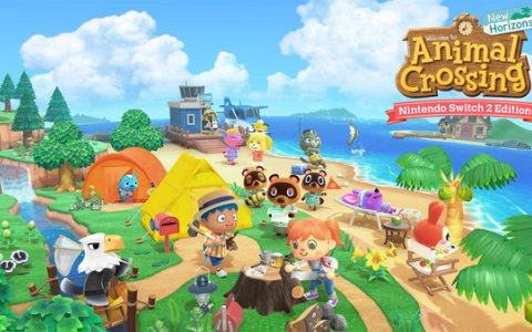 Animal Crossing: New Horizons player customizing their cozy island, with cartoon animal villagers in the background.