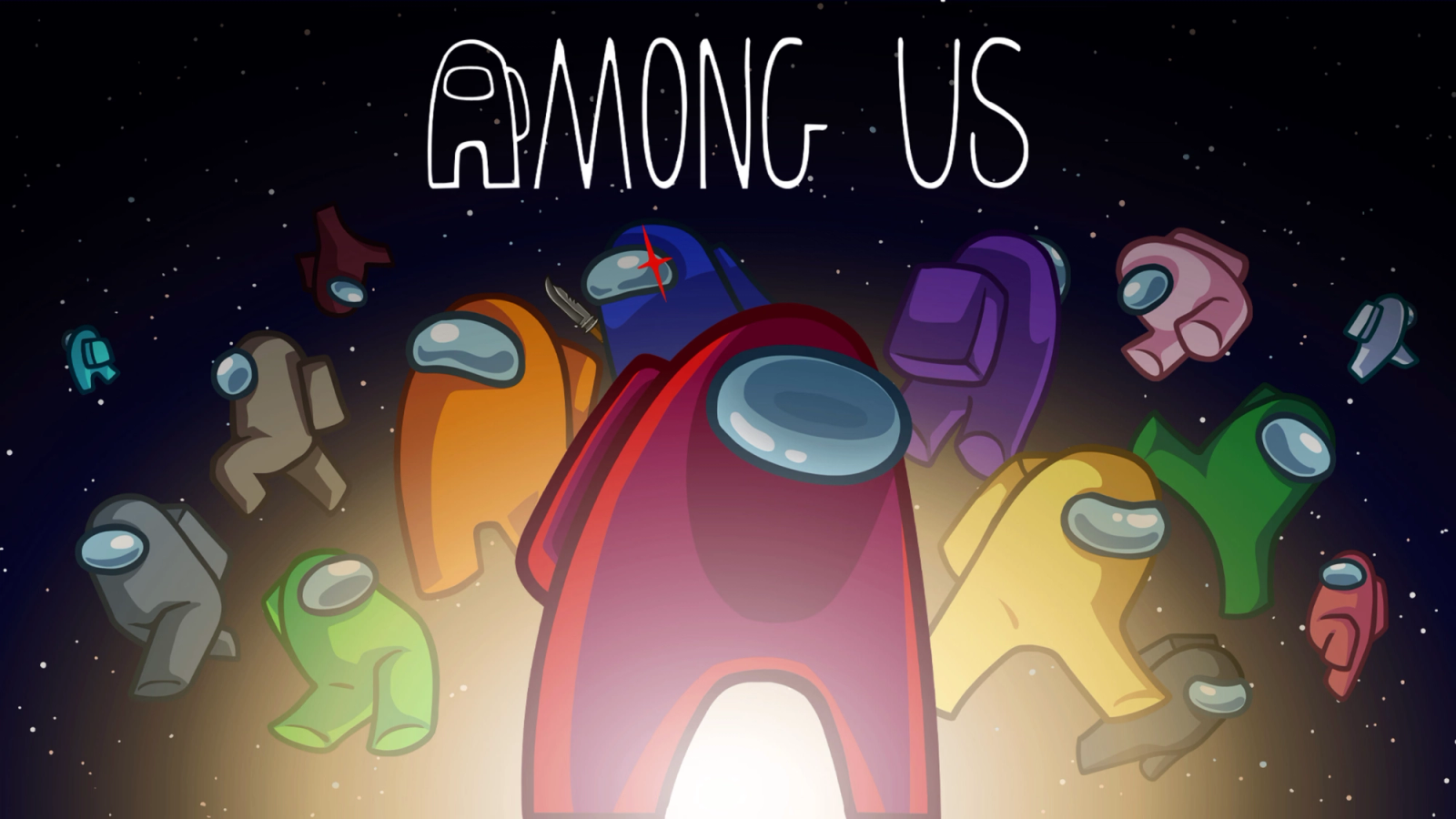 Among Us crewmate characters in a meeting voting on who the impostor is.