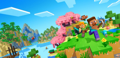 An official image of Minecraft Characters from Mojang