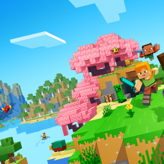 An official image of Minecraft Characters from Mojang
