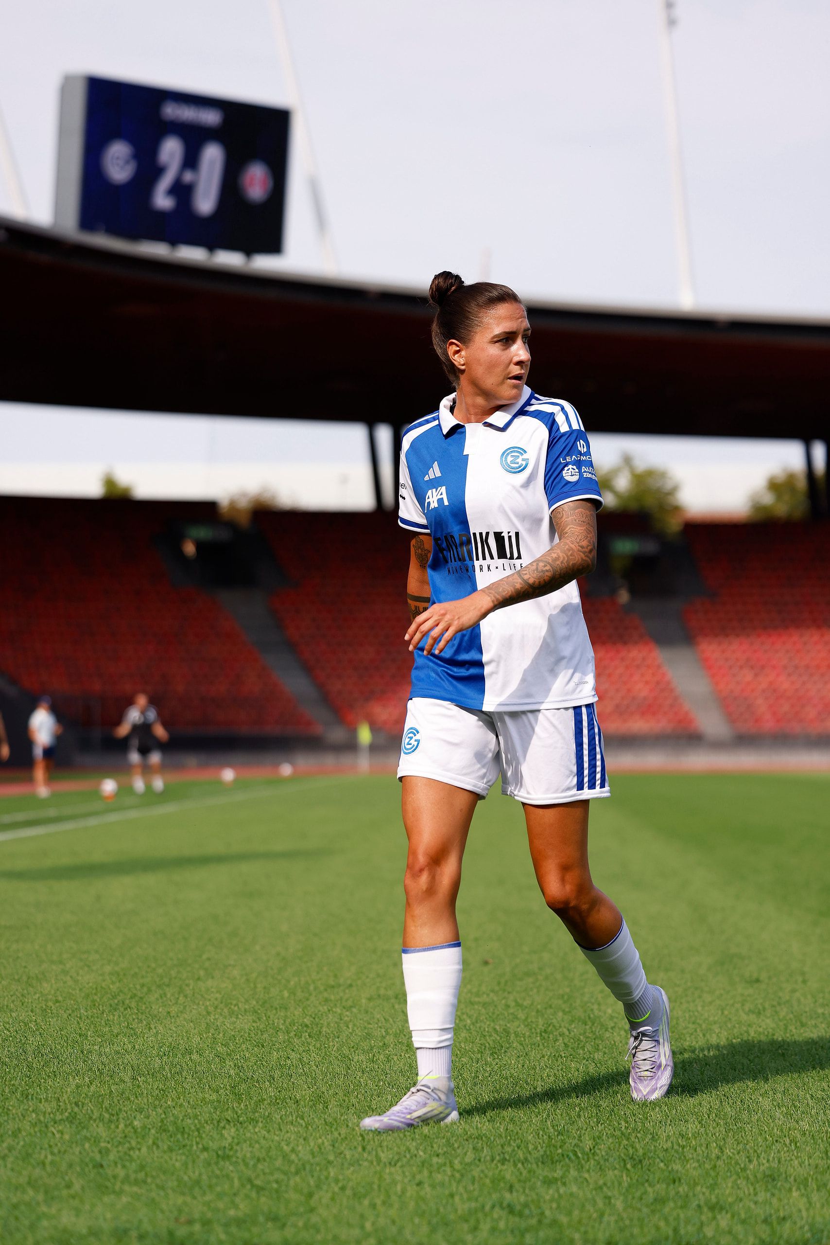 Melanie Müller vom Grasshopper Club Zürich, beim Spiel der AXA Women’s Super League gegen den FC Rapperswil-Jona im Stadion Letzigrund.