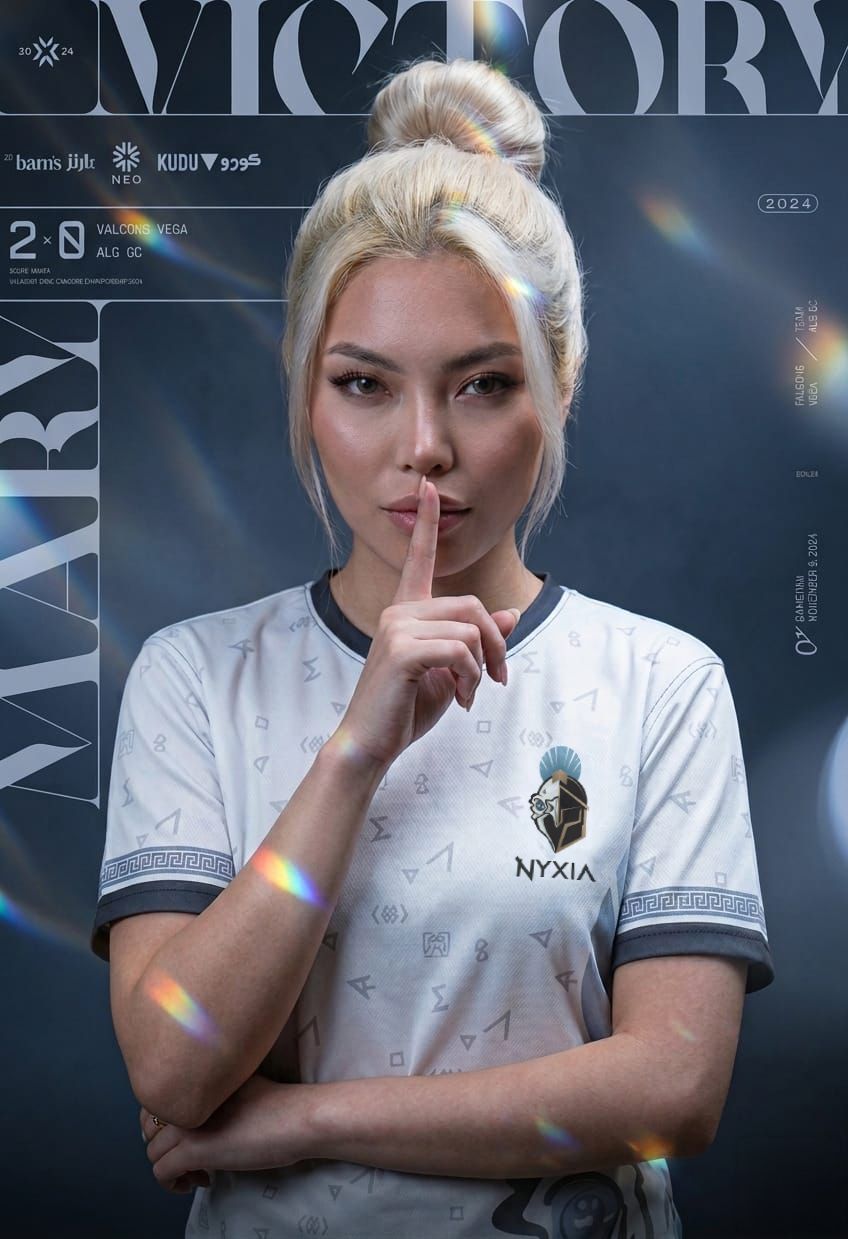 NYXIA-Trikot des Rebrand-Konzepts als getragene Studioaufnahme, Motiv 2 (KI-Visualisierung, Gemini).