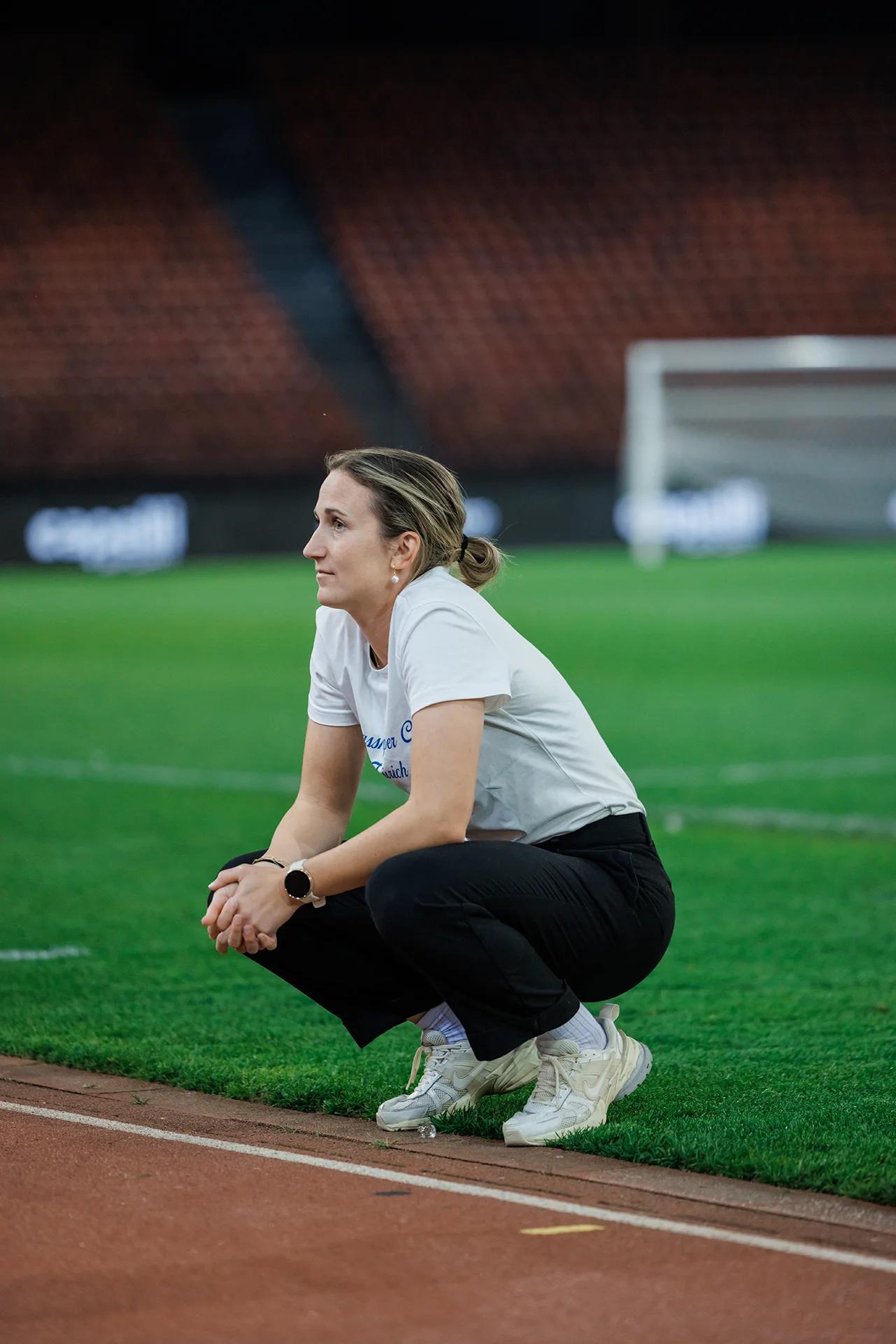 Laura Vetterlein nach dem AWSL-Playoff-Viertelfinale zwischen Grasshopper Club Zürich und FC Zürich.