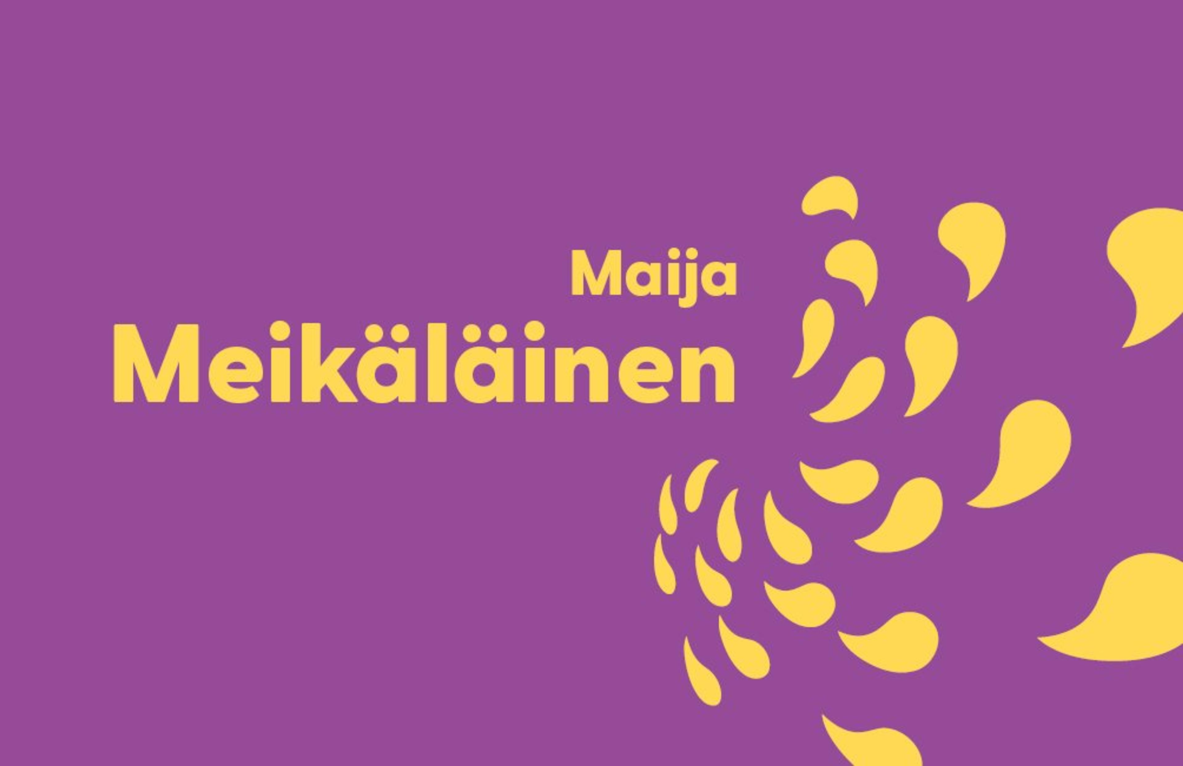 Visitenkarte des Museums für digitale Kunst in der Negativfassung: Schwarm-Marke und Name in Gelb auf Violett.