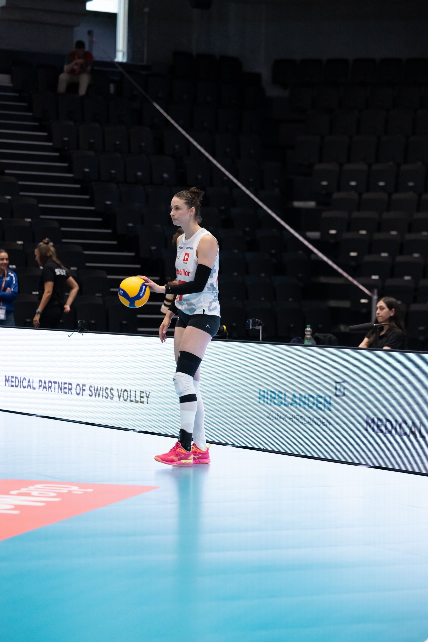 Julie Lengweiler von der Schweiz, beim Spiel der CEV Volleyball European League gegen Georgien in der Pilatus Arena in Kriens.