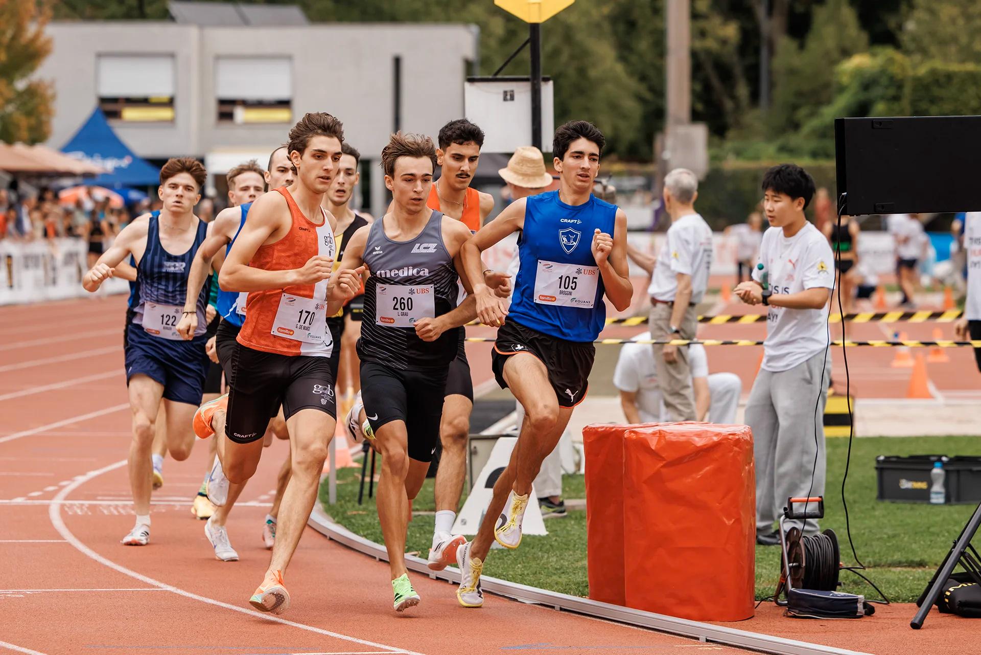 Laurin Grau (LC Zürich, Jahrgang 2005) im Vorlauf über 800 m der U23 Männer bei den Schweizer Meisterschaften U20/U23 2026 im Stadion Schützenmatte in Basel.