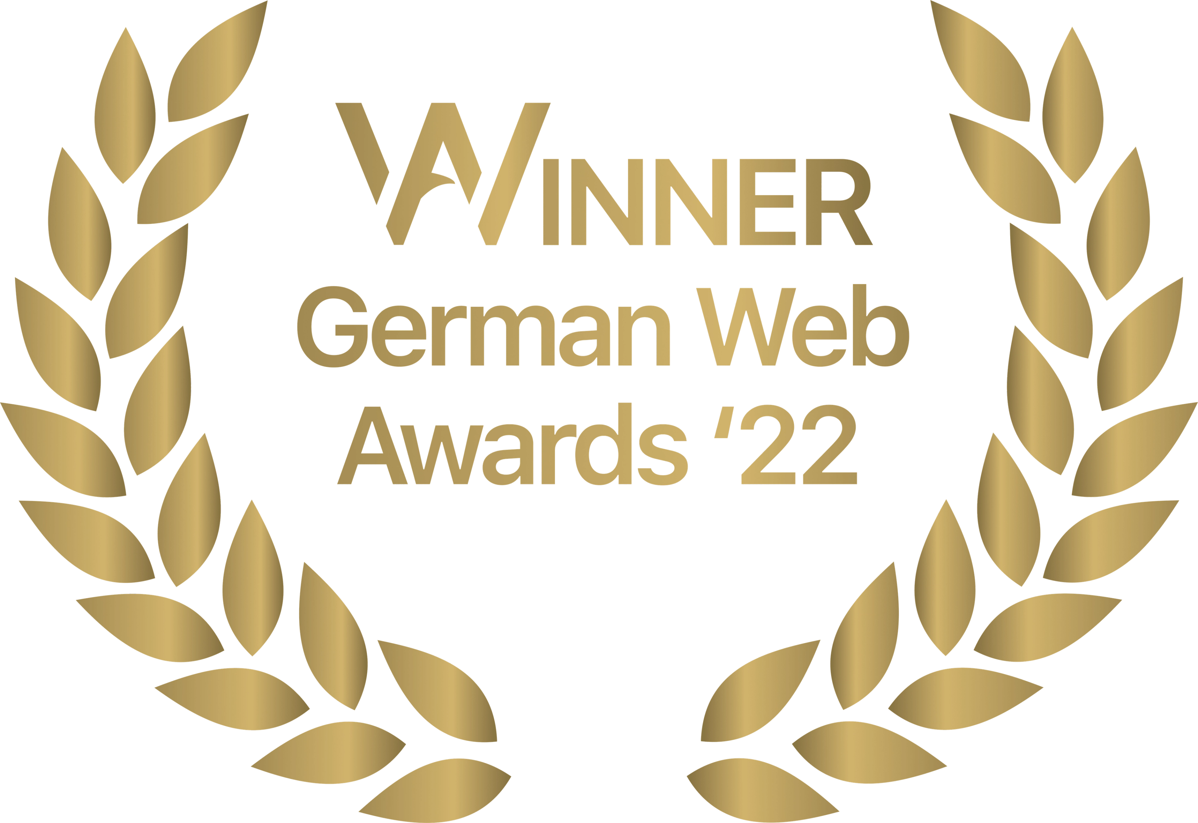 Das Siegel German Web Awards Winner 2022 für die Website von Image Digital.