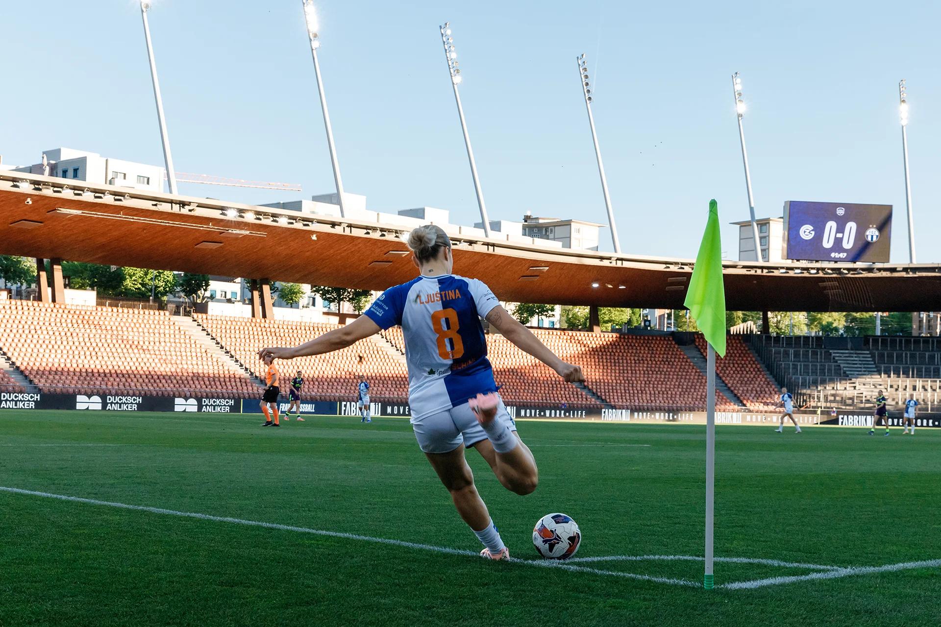 Ella Ljuština (Grasshopper Club Zürich) beim AWSL-Playoff-Viertelfinale gegen FC Zürich.