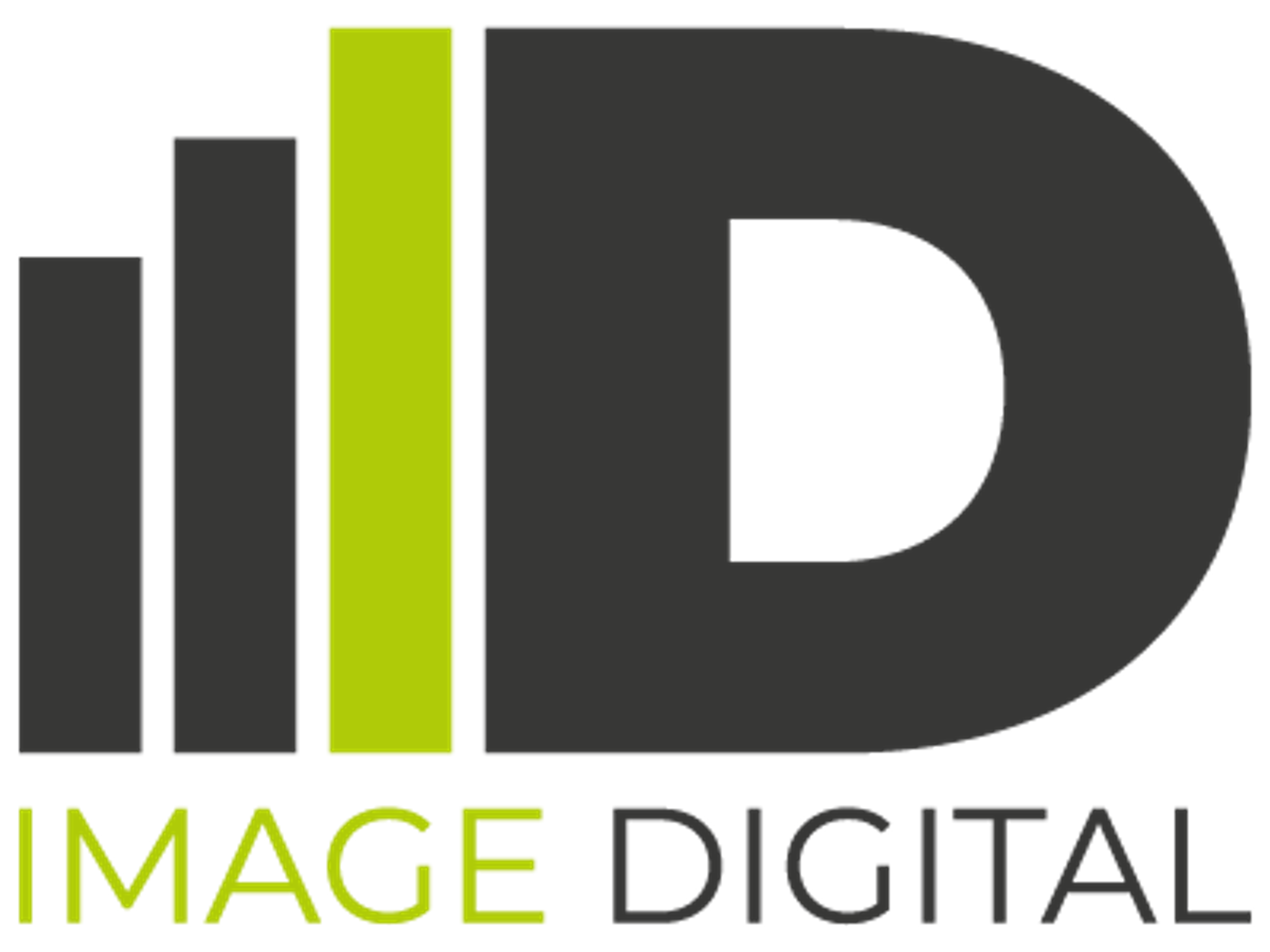 Das Logo von Image Digital: ein Signet aus aufsteigenden Balken und einem D zum Kürzel ID, dazu der Schriftzug IMAGE in Grün und DIGITAL in Anthrazit.