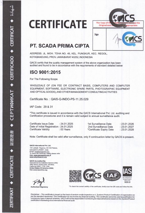QACS International certification logo