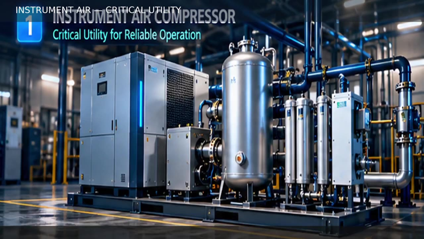 Instrument air compressor: a critical utility for reliable plant operation.