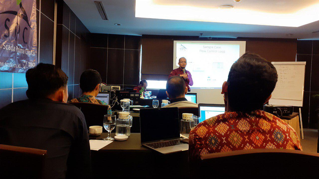 The instructor provides an explanation of how the cybersecurity system works.