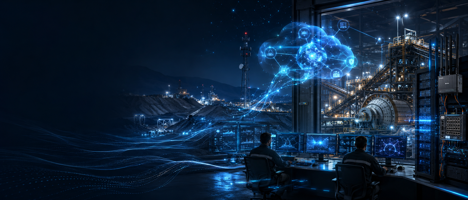 Search keyword: mining control room network monitoring