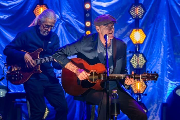 James Taylor supported by Josh Pyke play Kins Park, April 2024.