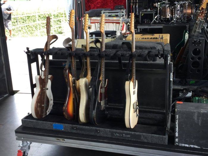 Jackson’s guitars. (Photo: Ellyn Kusmin)
